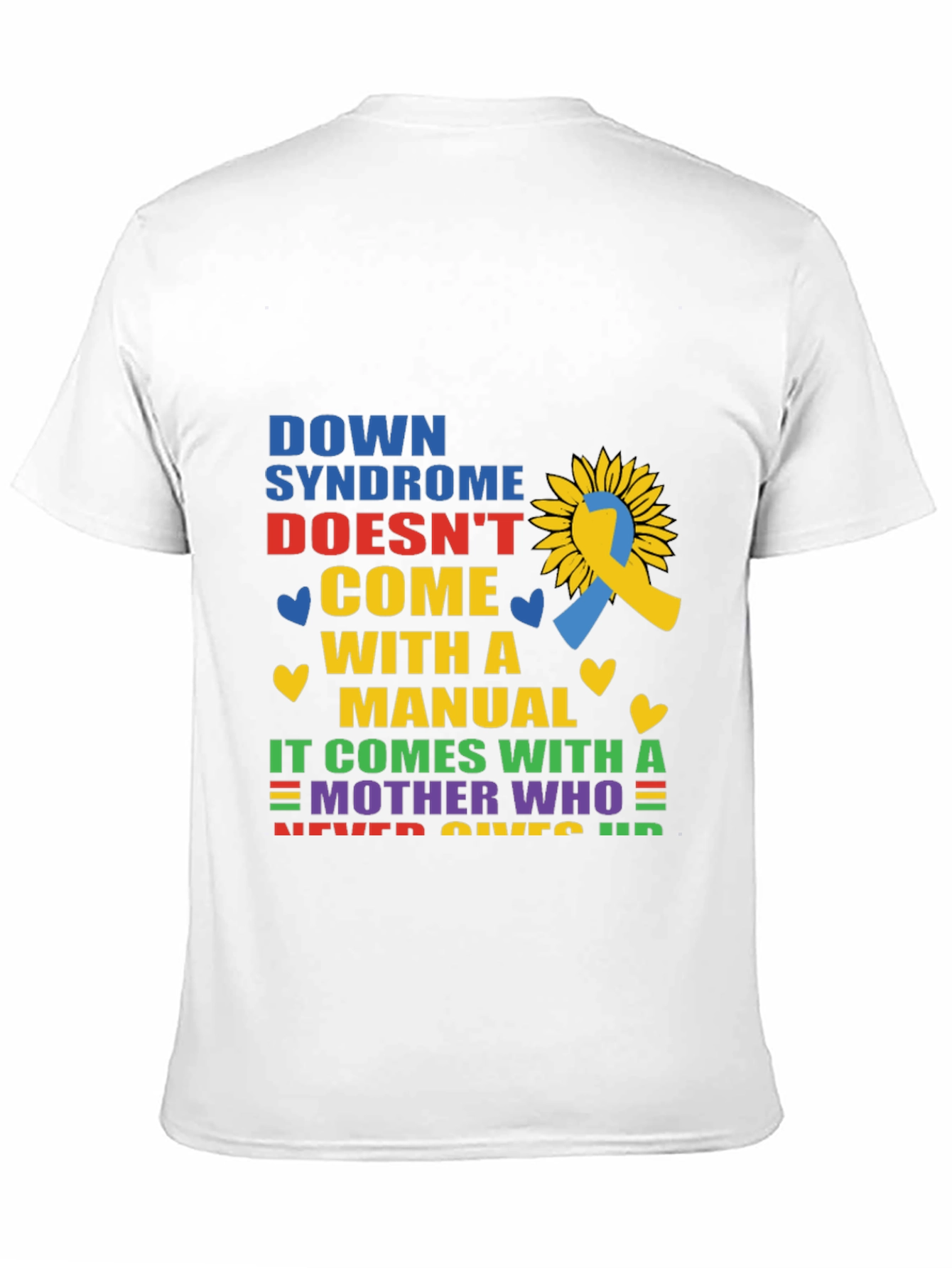 Down Syndrome Awareness T-Shirt Sunflower Ribbon