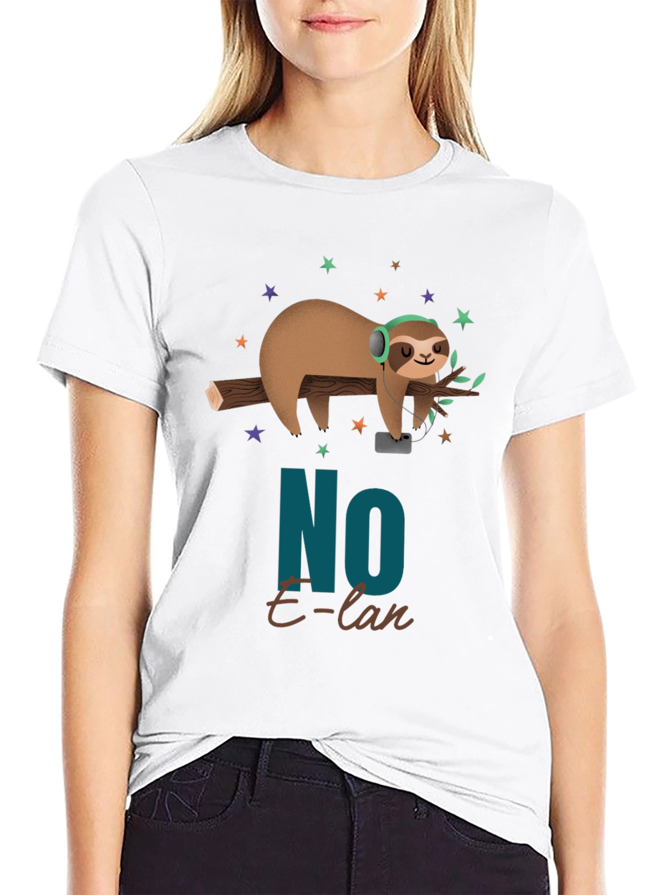 Cool Sloth No E-lan Graphic T-Shirt