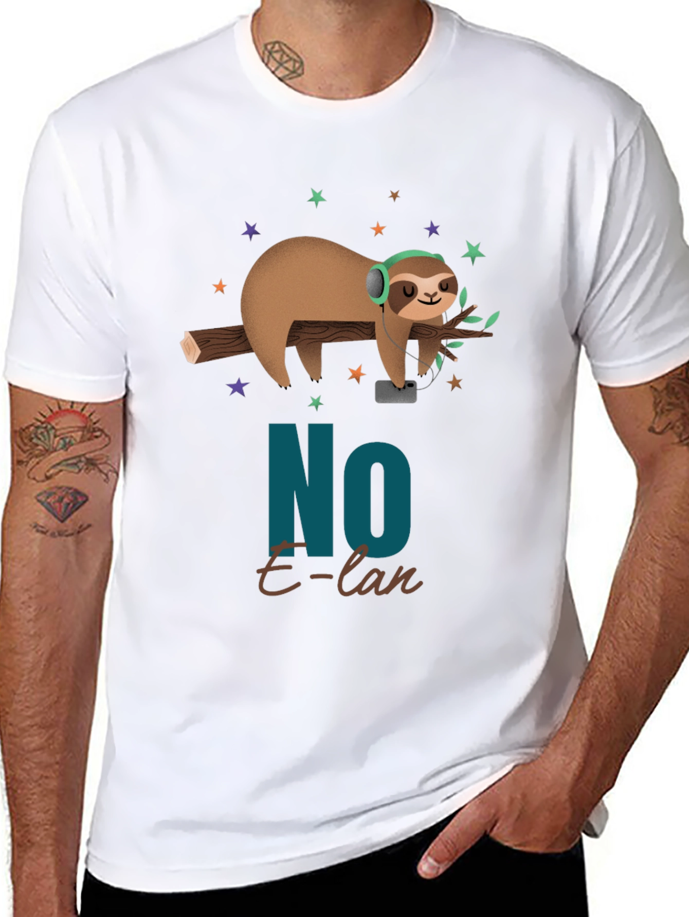 Cool Sloth No E-lan Graphic T-Shirt