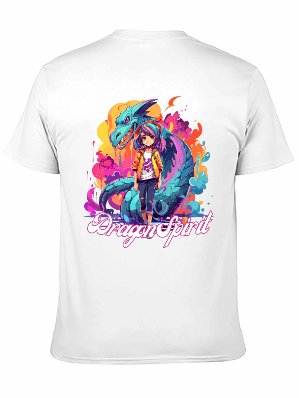Dragon Spirit Graphic Tee - Anime Style