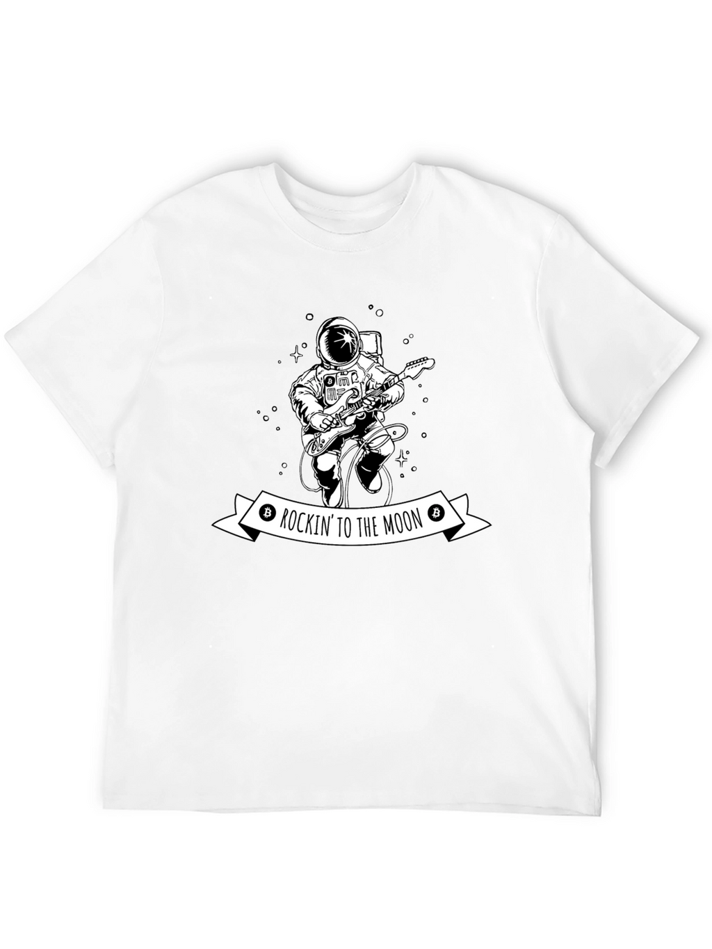 Rockin to the Moon Astronaut T-Shirt - Black