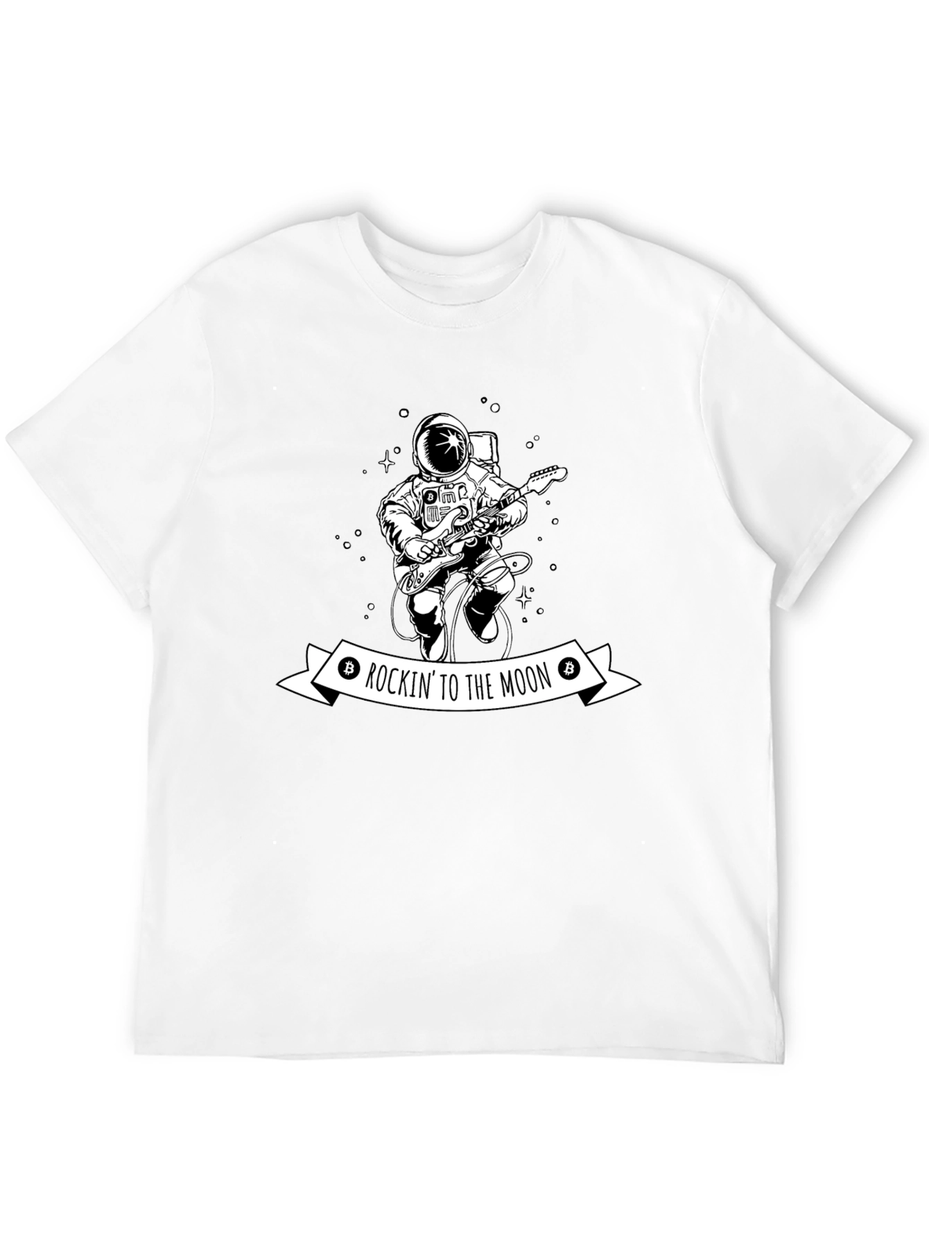 Rockin to the Moon Astronaut T-Shirt - Black