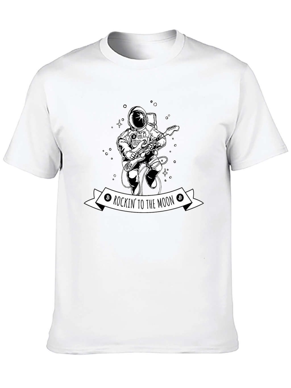 Rockin to the Moon Astronaut T-Shirt - Black
