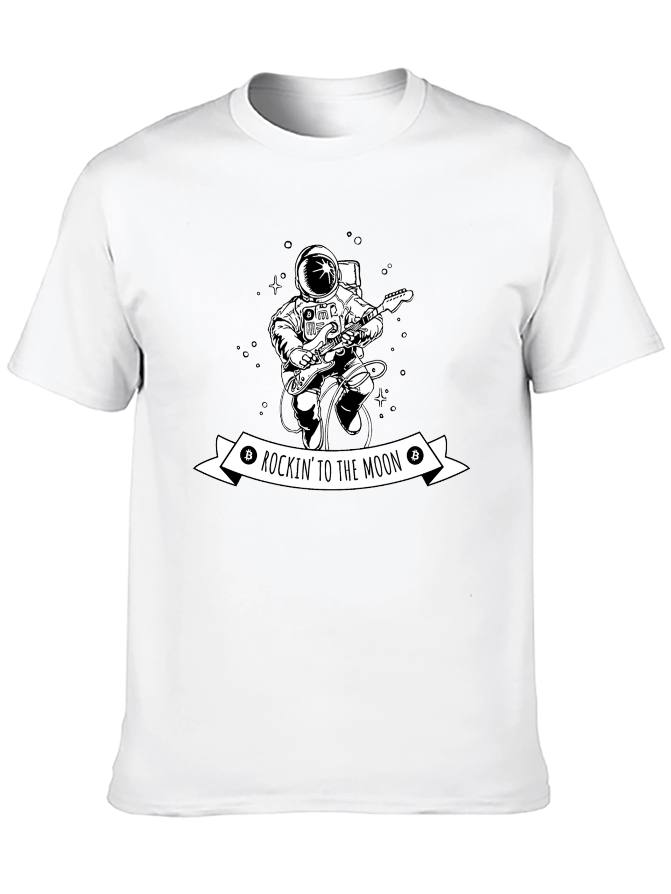 Rockin to the Moon Astronaut T-Shirt - Black