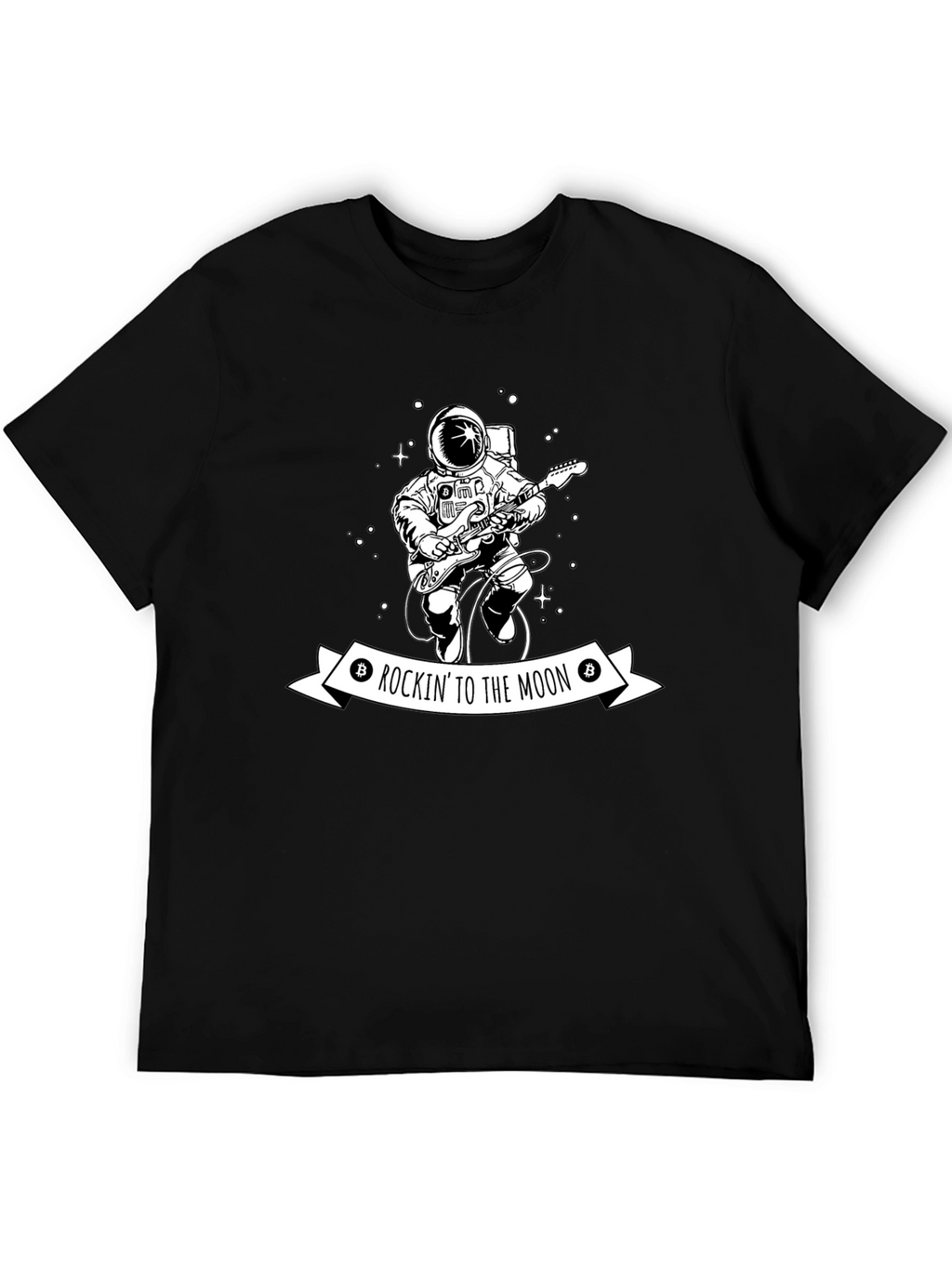 Rockin to the Moon Astronaut T-Shirt - Black