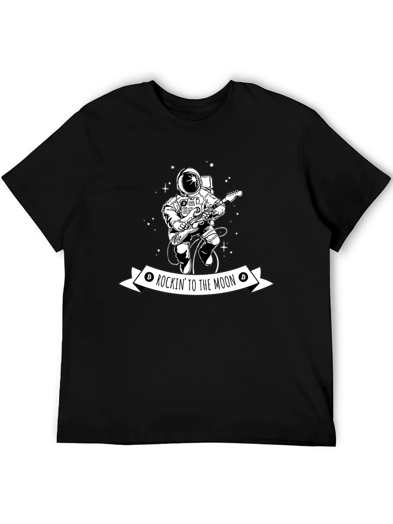 Rockin to the Moon Astronaut T-Shirt - Black