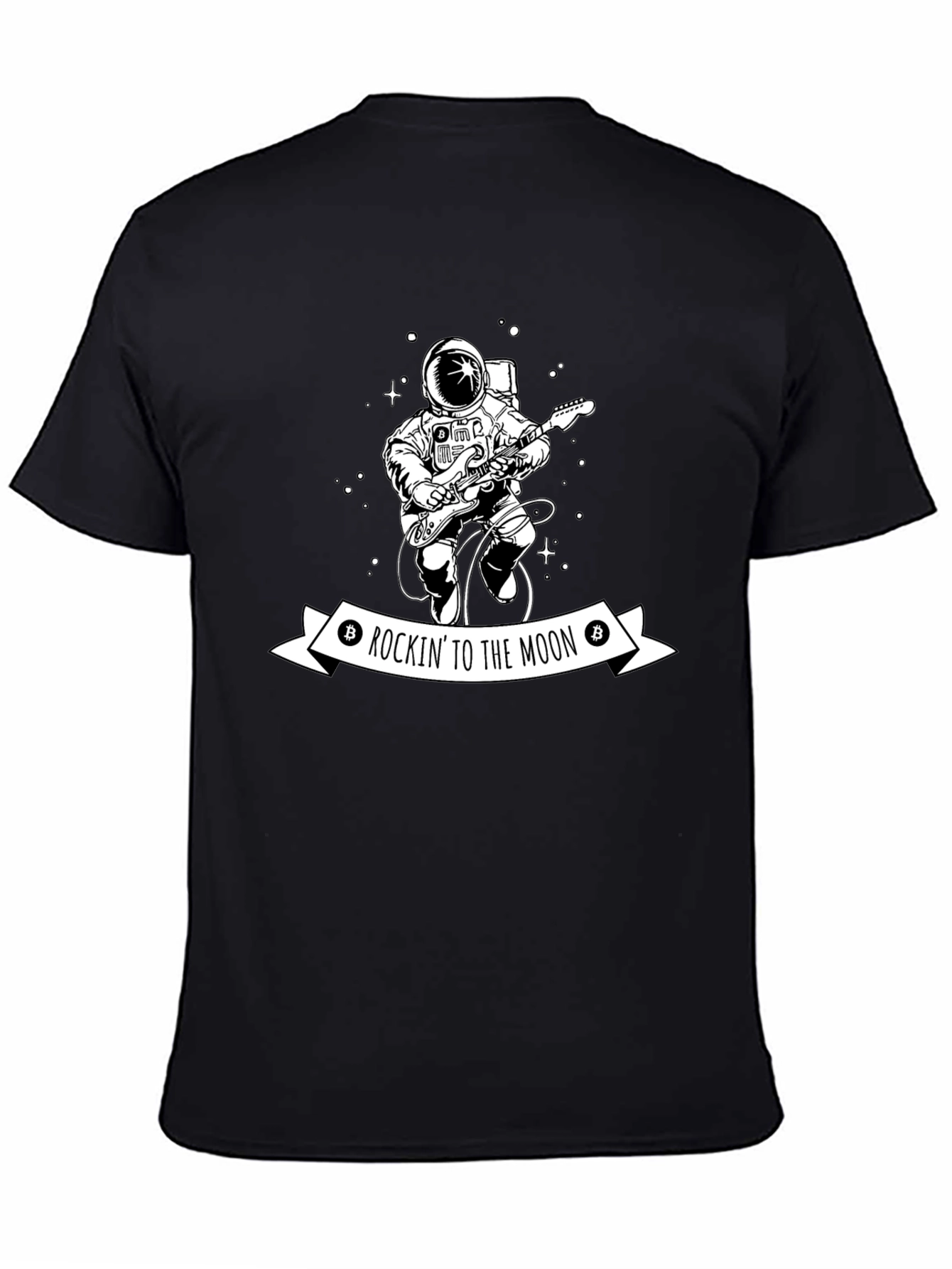 Rockin to the Moon Astronaut T-Shirt - Black