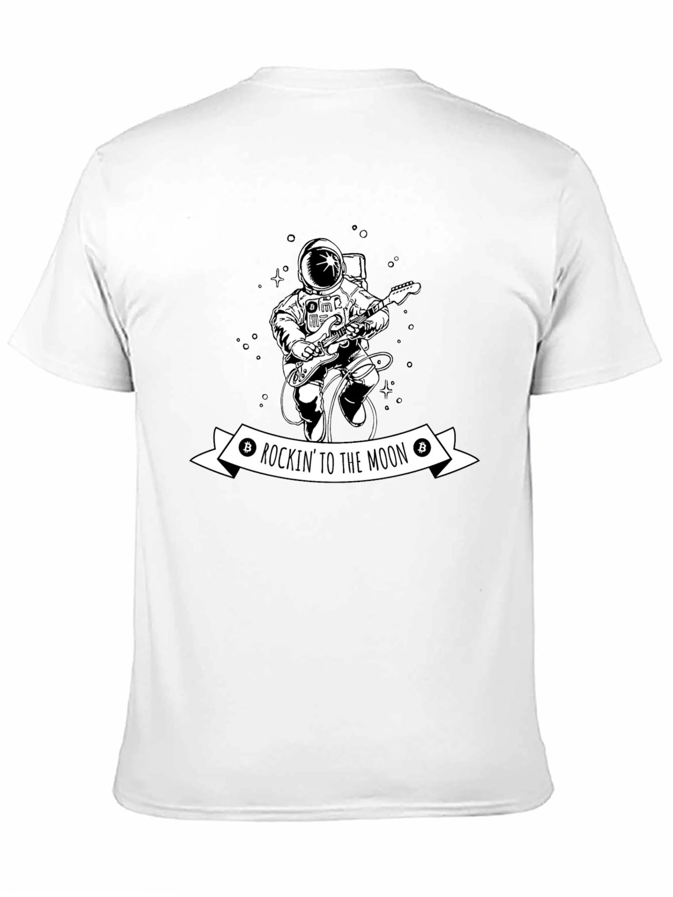 Rockin to the Moon Astronaut T-Shirt - Black