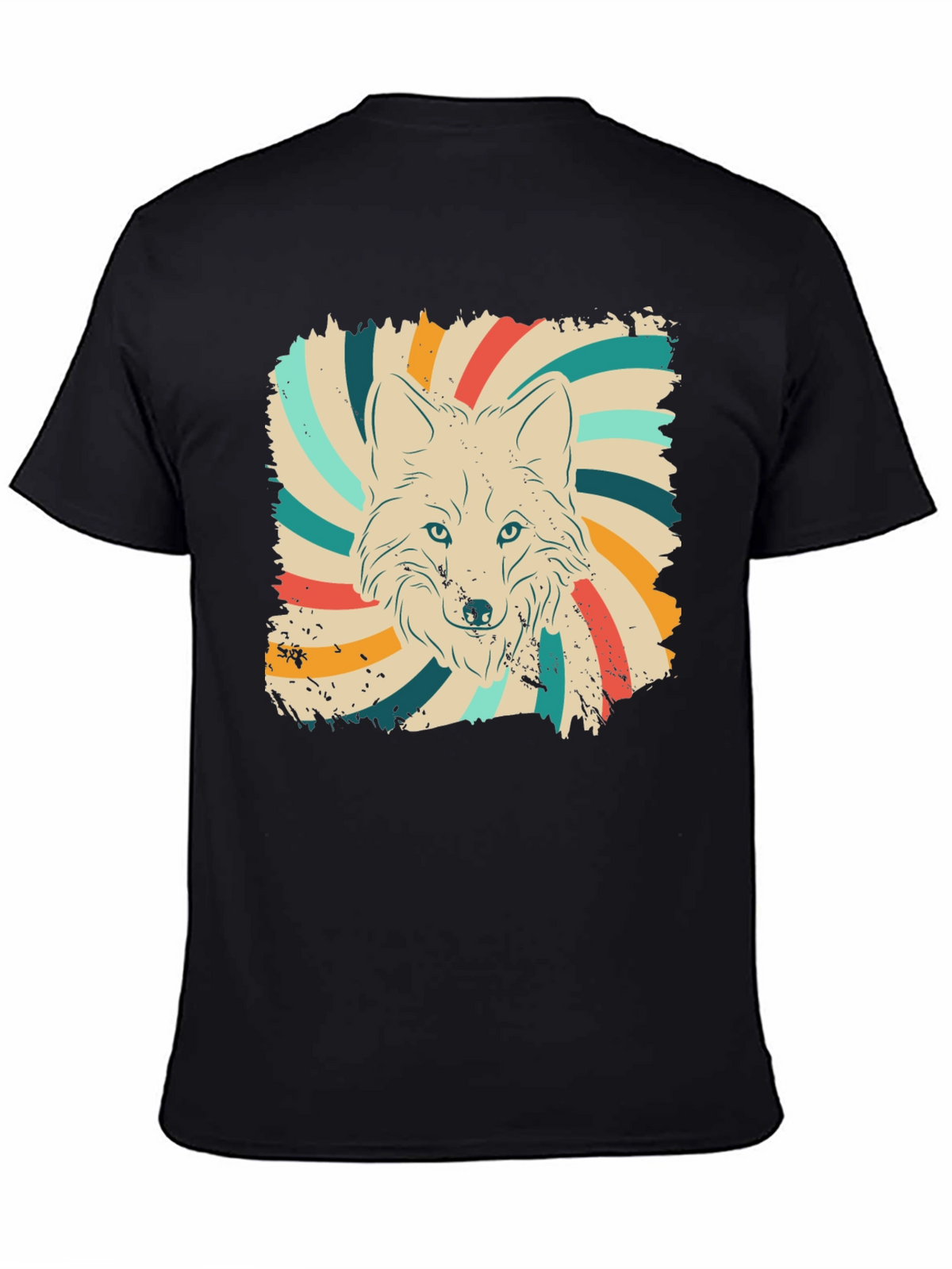 Retro Wolf Graphic Tee - Vintage Style