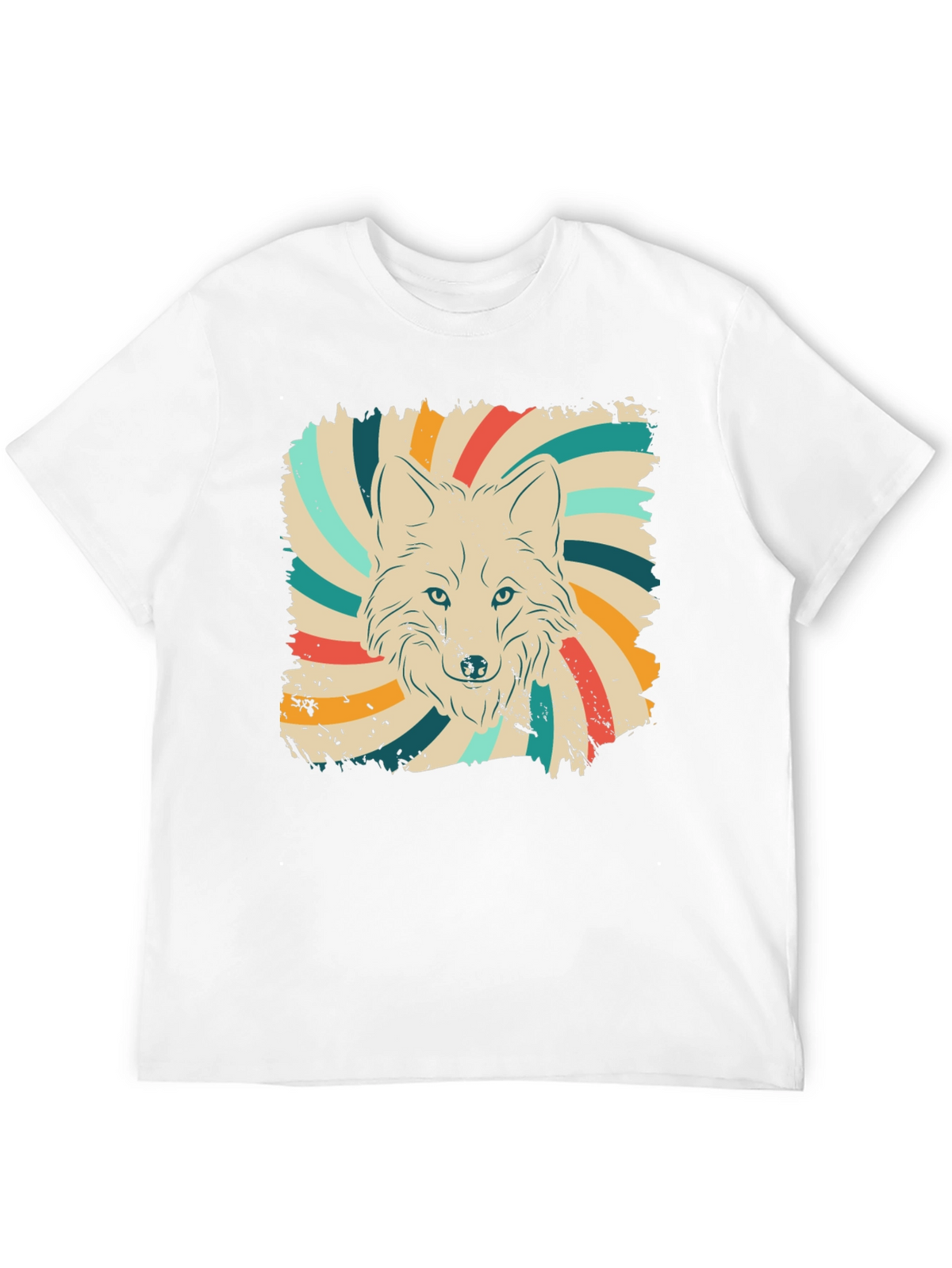 Retro Wolf Graphic Tee - Vintage Style
