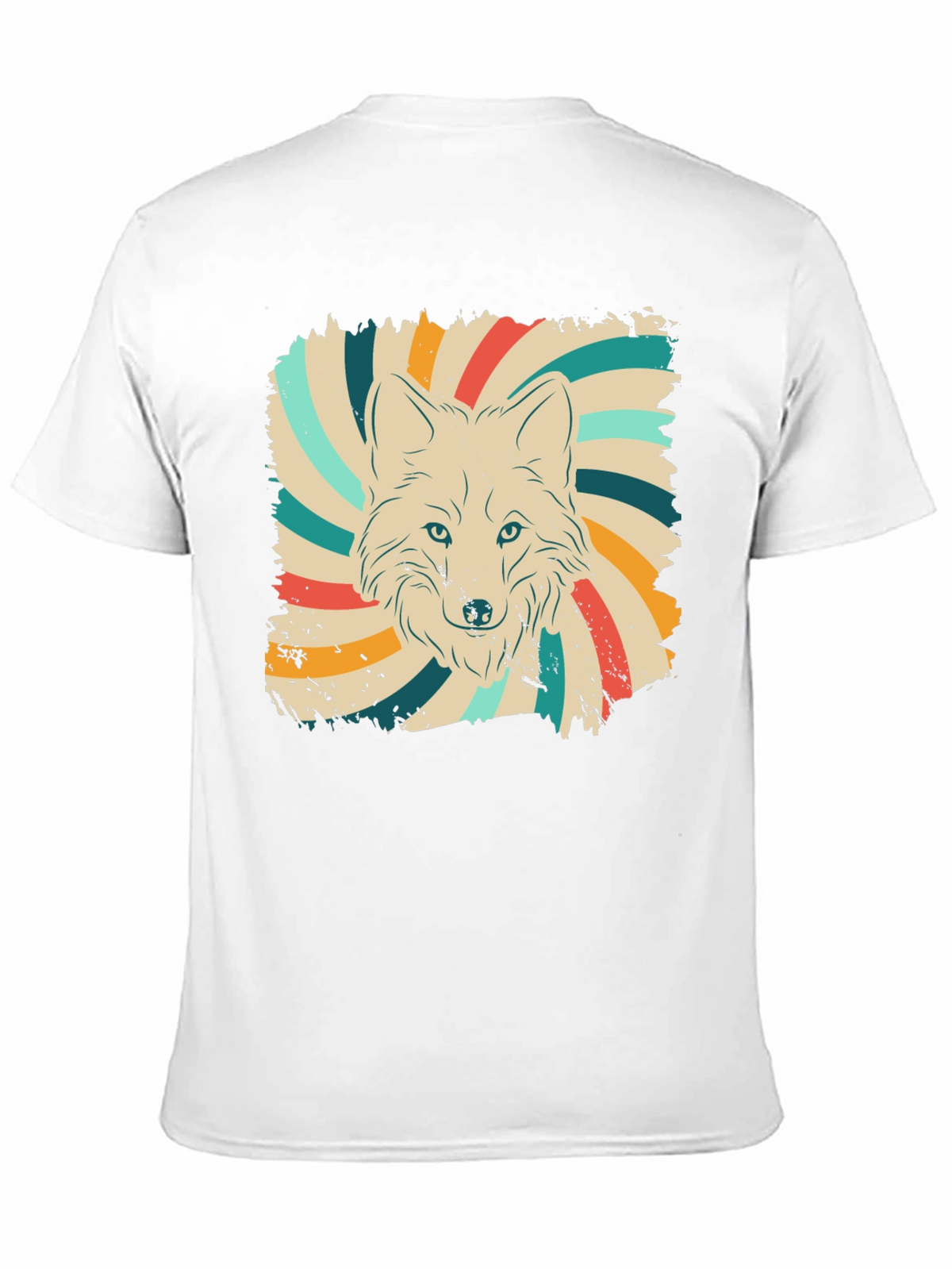 Retro Wolf Graphic Tee - Vintage Style