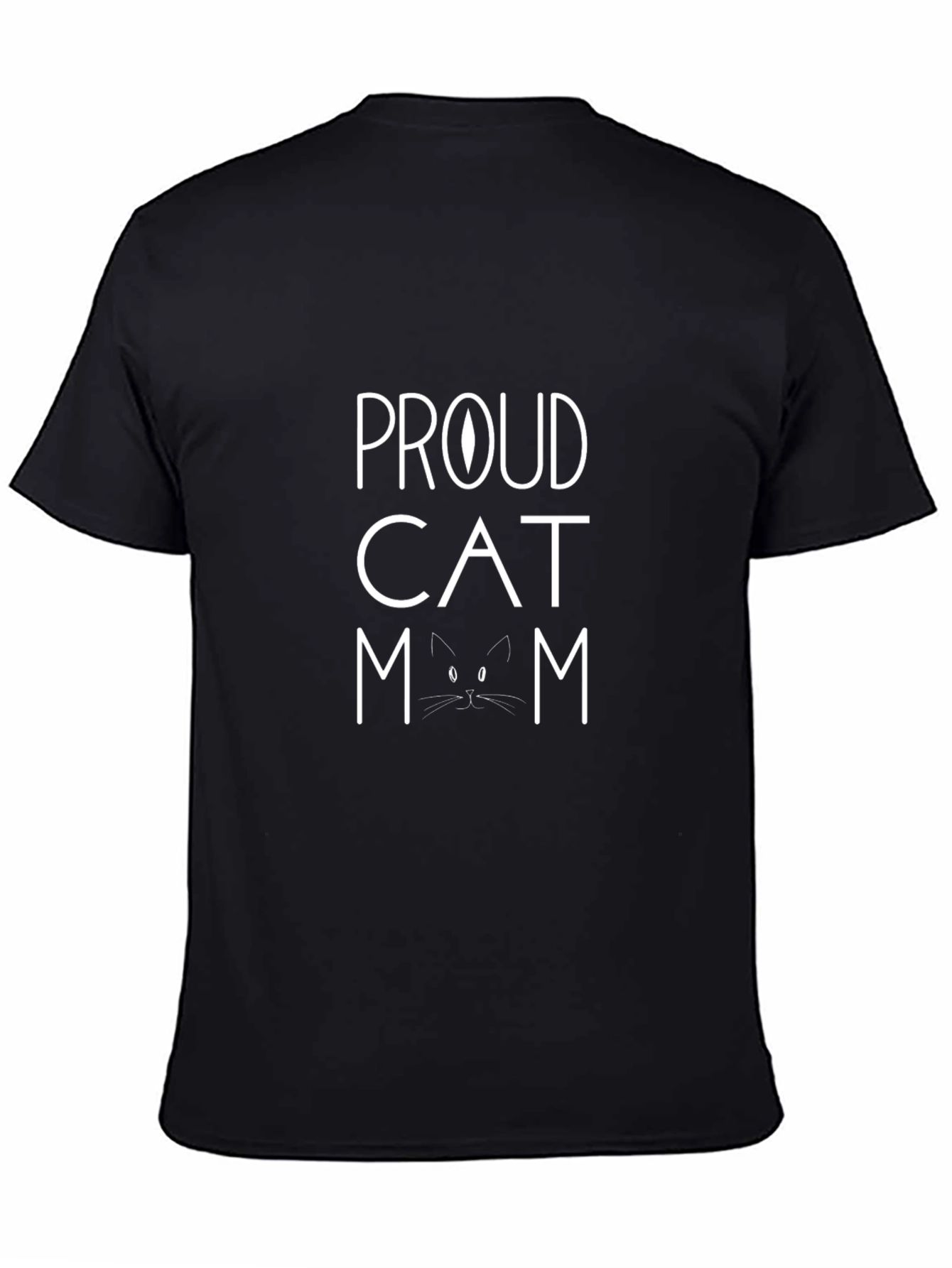 Proud Cat Mom Graphic T-Shirt - Black