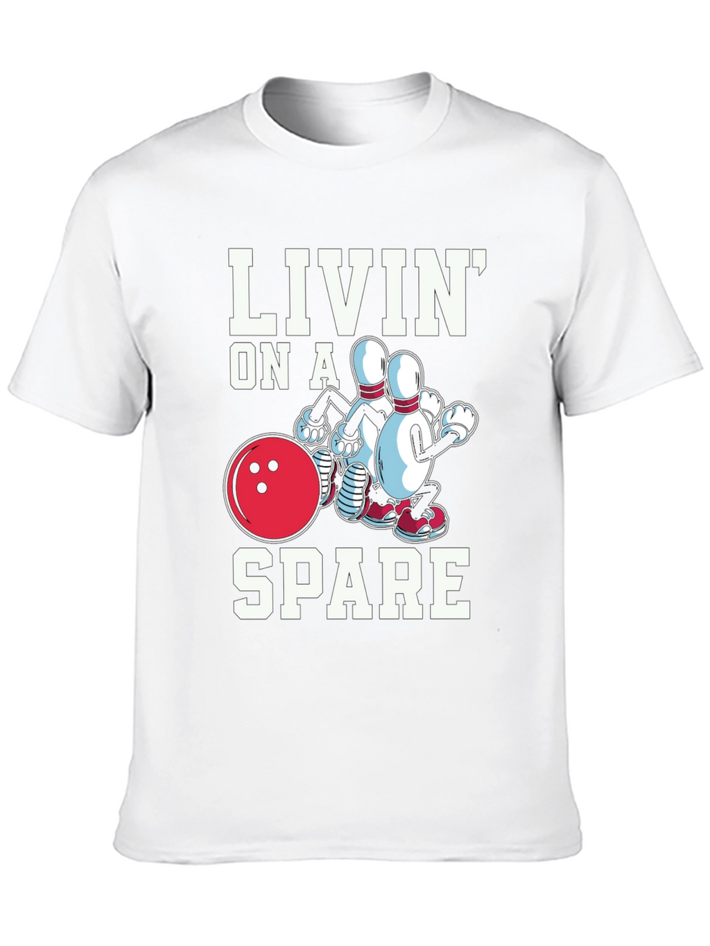 Livin on a Spare Graphic T-Shirt - Bowling Fun