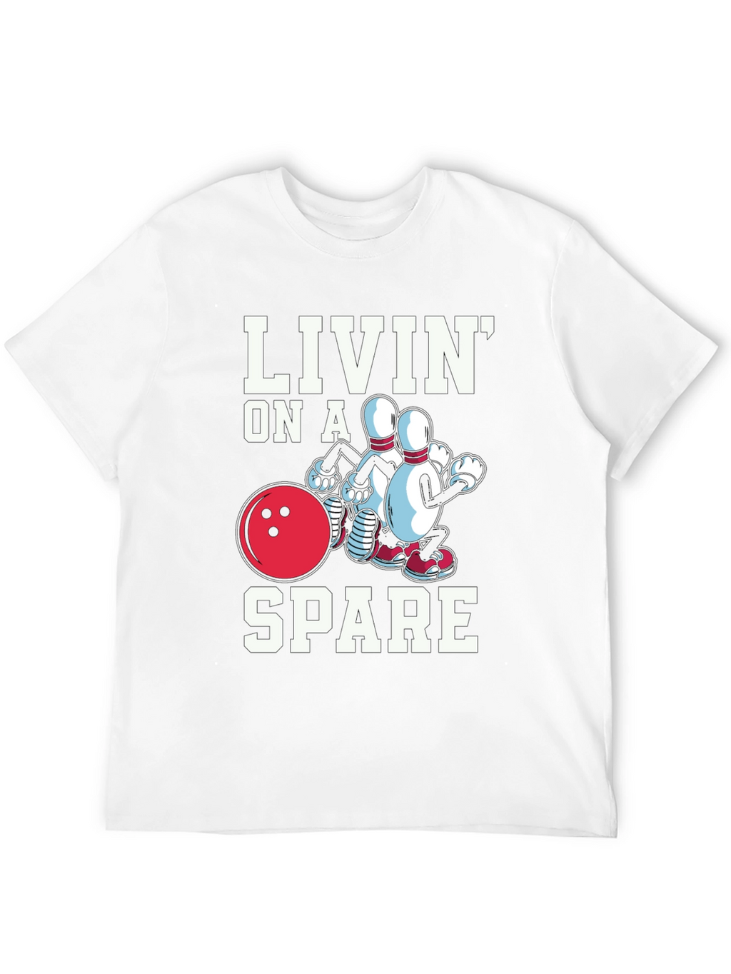 Livin on a Spare Graphic T-Shirt - Bowling Fun