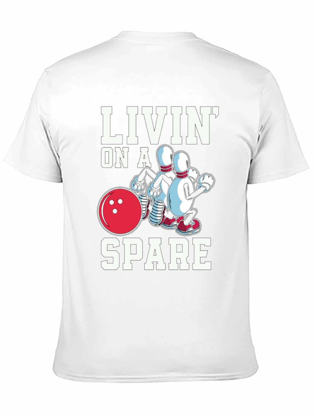 Livin on a Spare Graphic T-Shirt - Bowling Fun