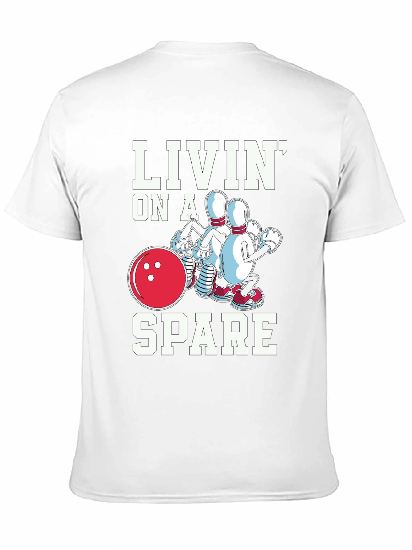 Livin on a Spare Graphic T-Shirt - Bowling Fun
