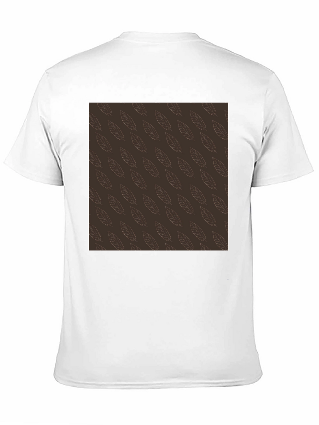 Leaf Pattern Black T-Shirt