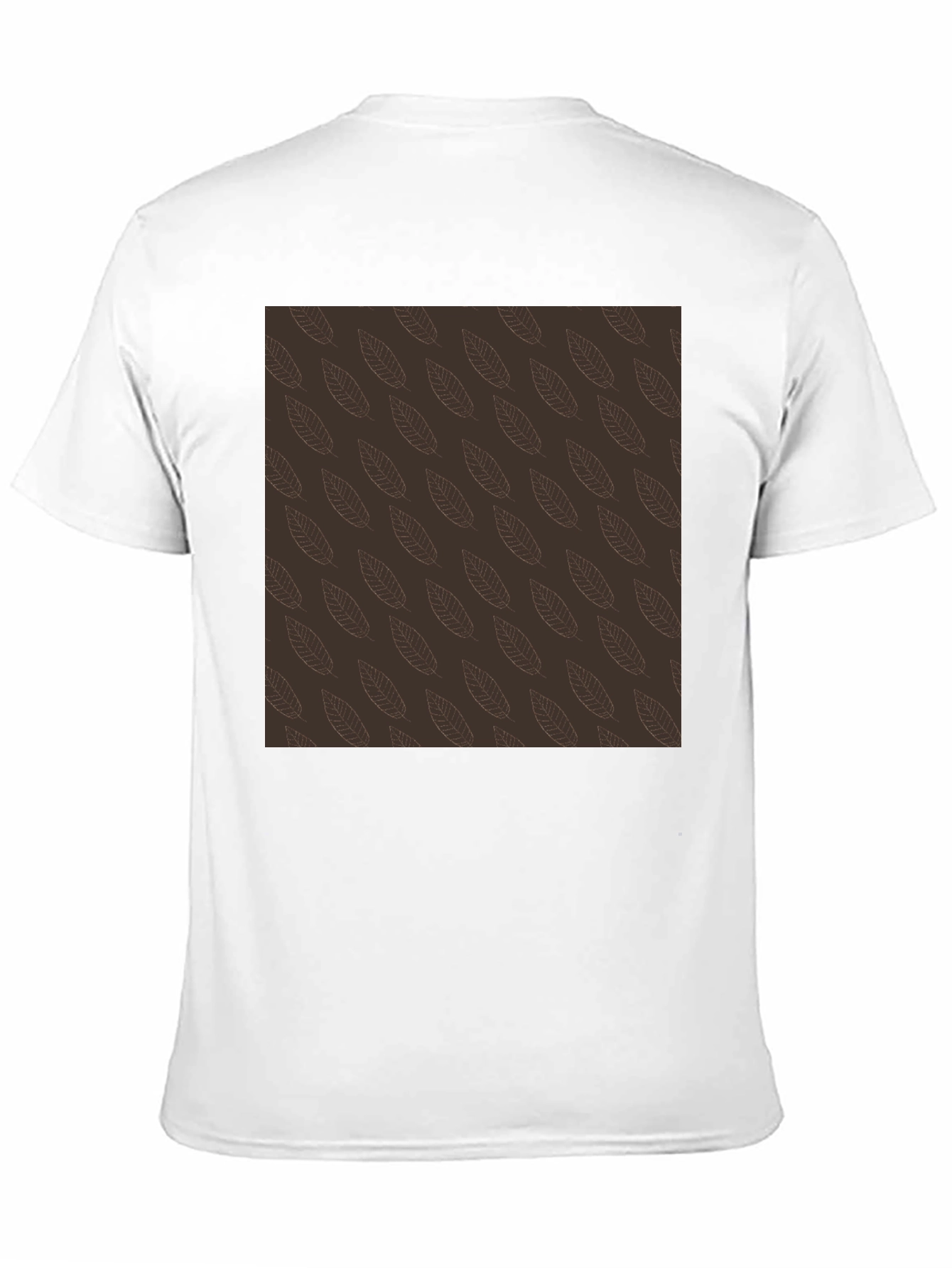 Leaf Pattern Black T-Shirt