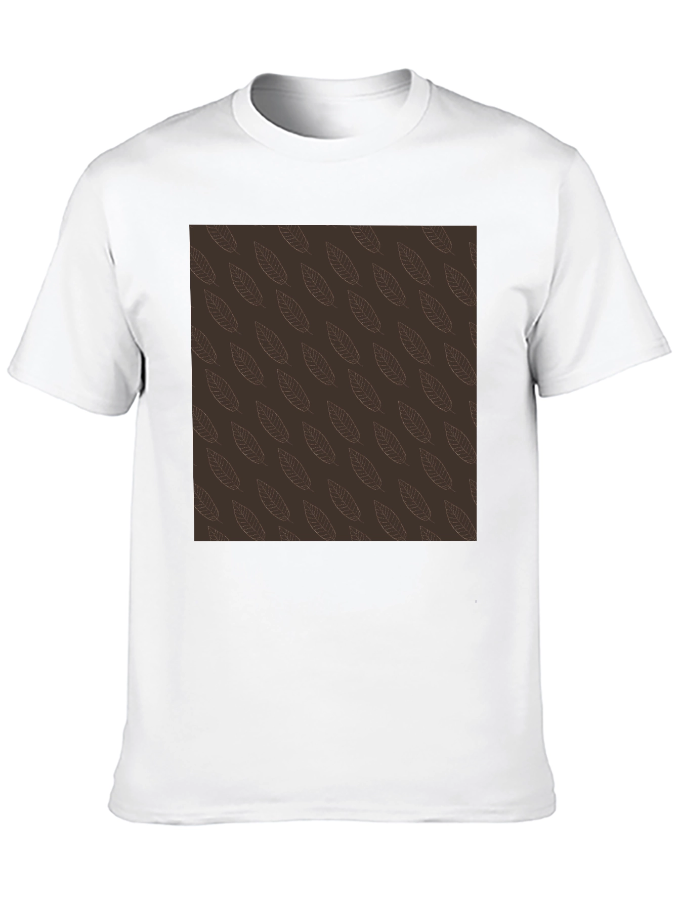 Leaf Pattern Black T-Shirt