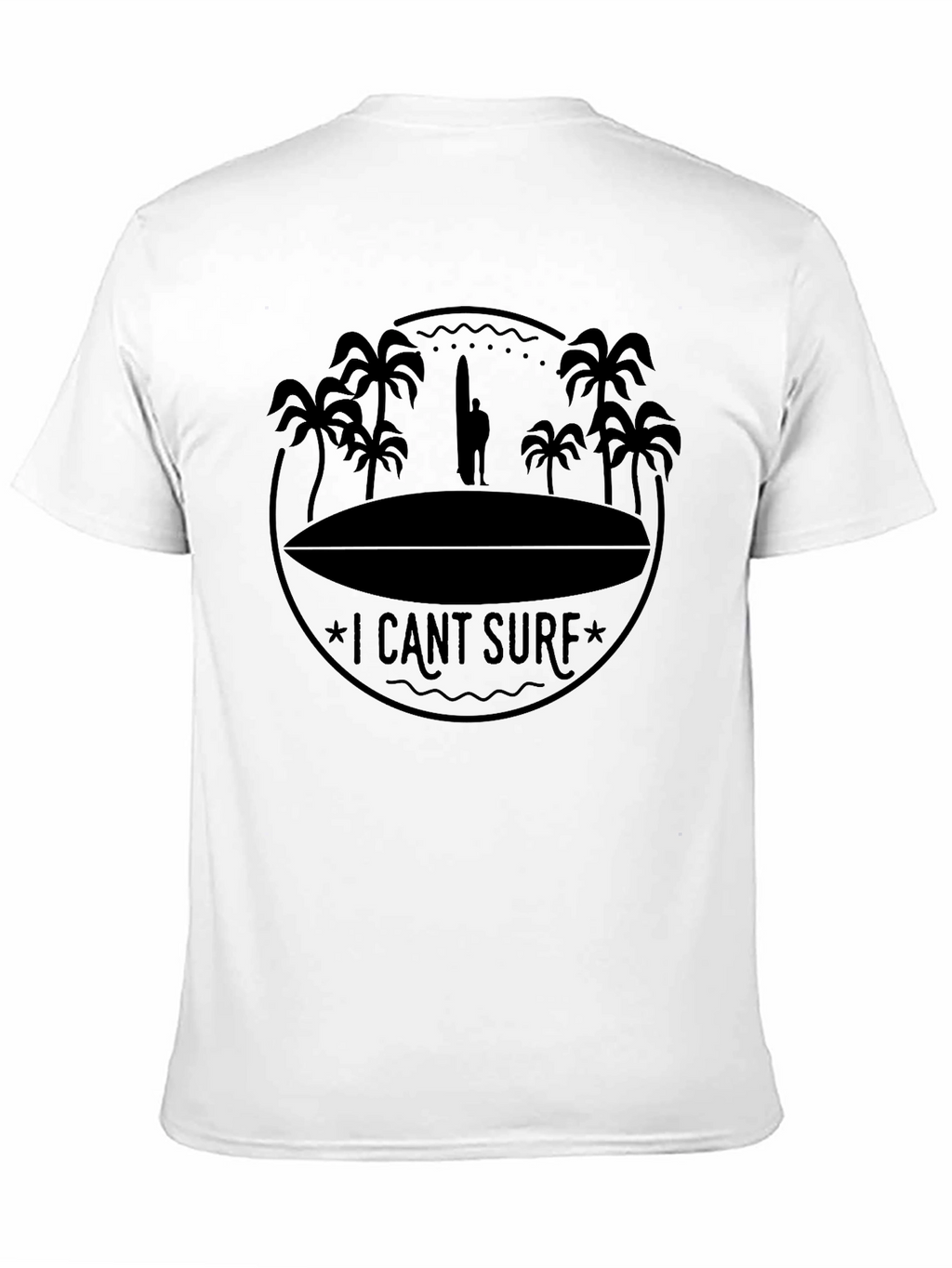 I Cant Surf Graphic Tee - Tropical Beach Vibe