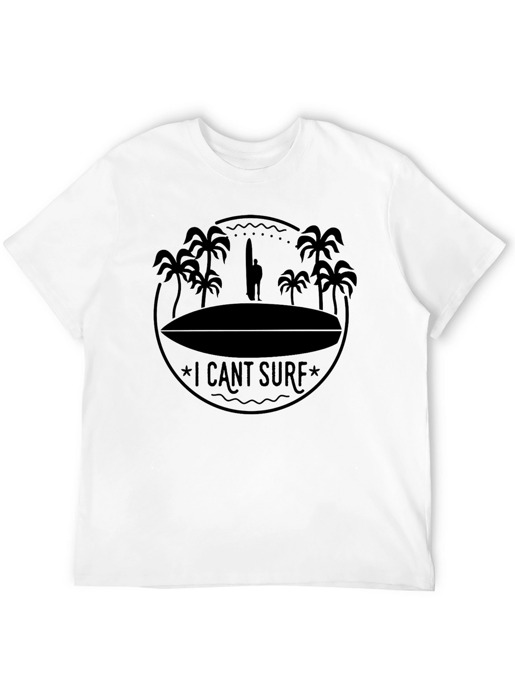 I Cant Surf Graphic Tee - Tropical Beach Vibe