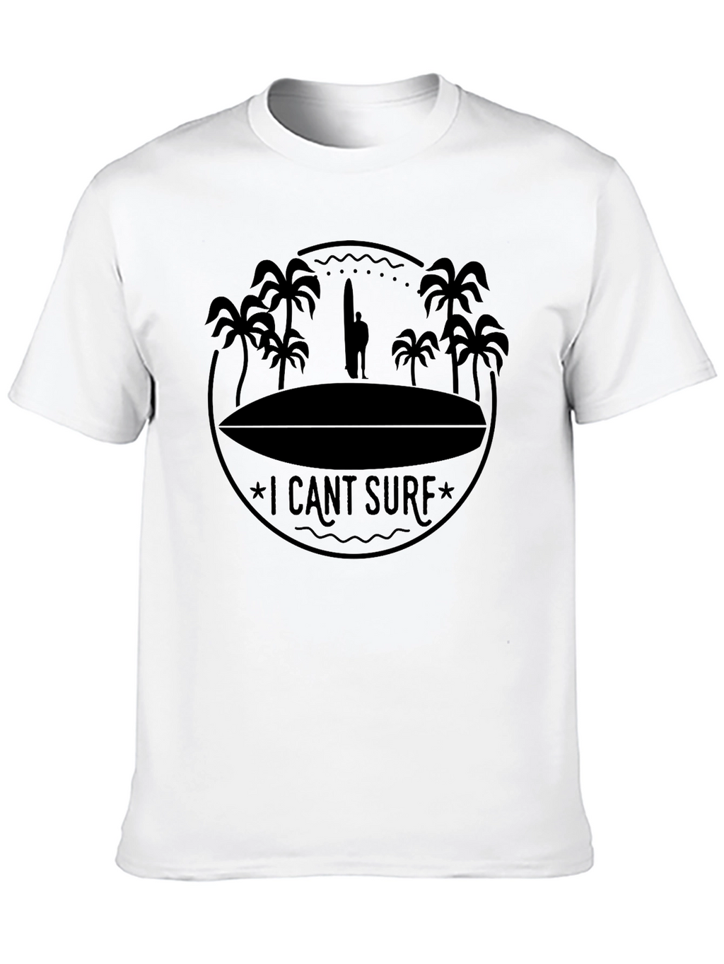 I Cant Surf Graphic Tee - Tropical Beach Vibe