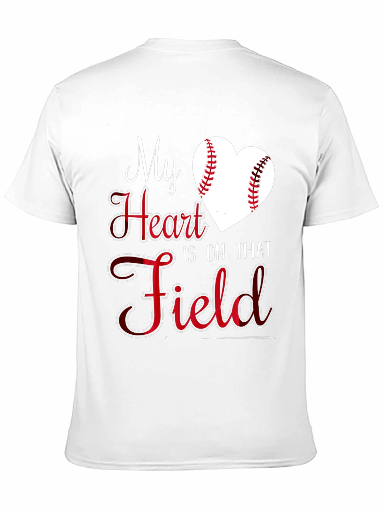 Baseball Heart T-Shirt - My Heart Is On That Field Tee