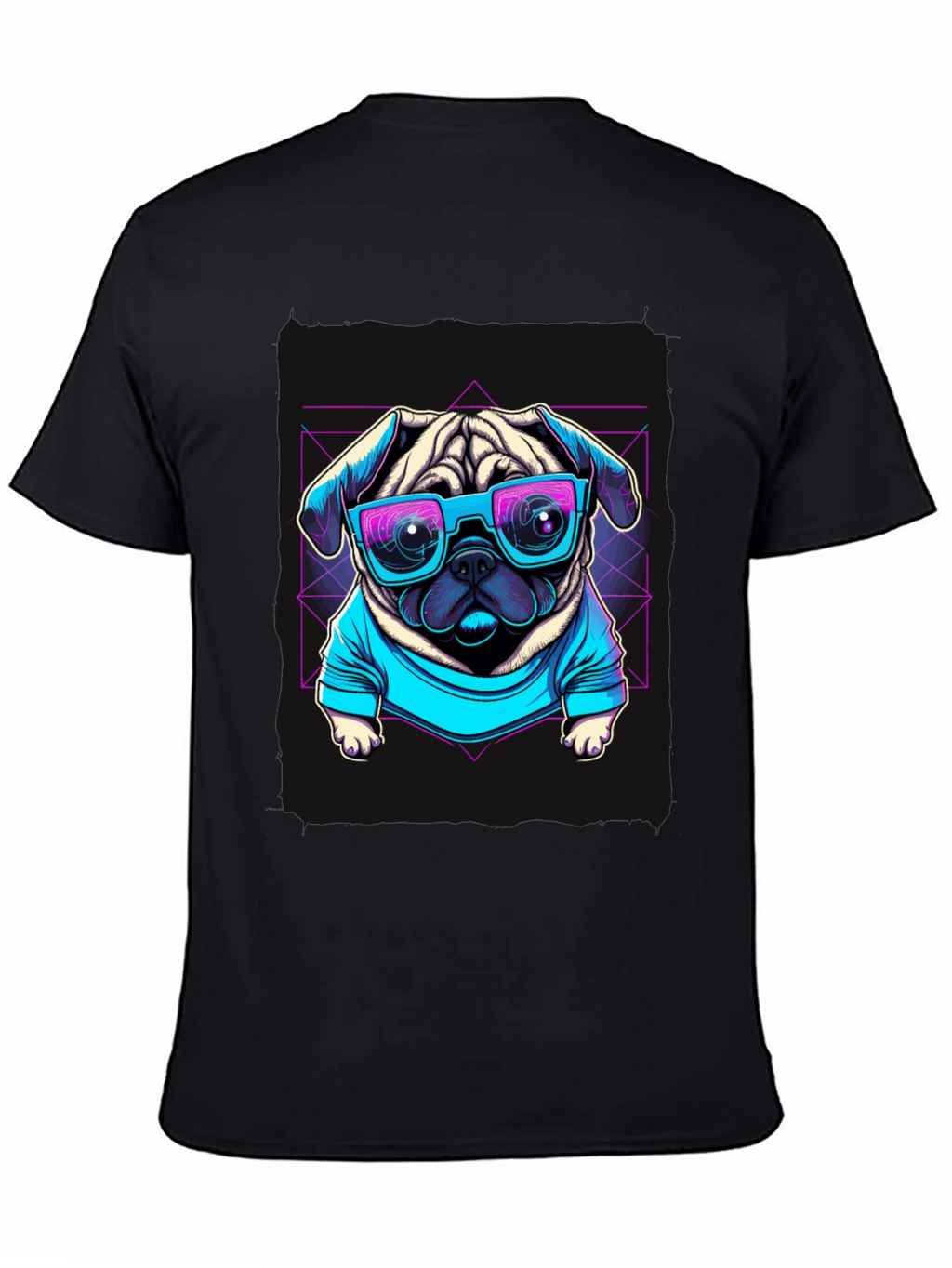 Cool Pug Graphic Tee - Retro Style