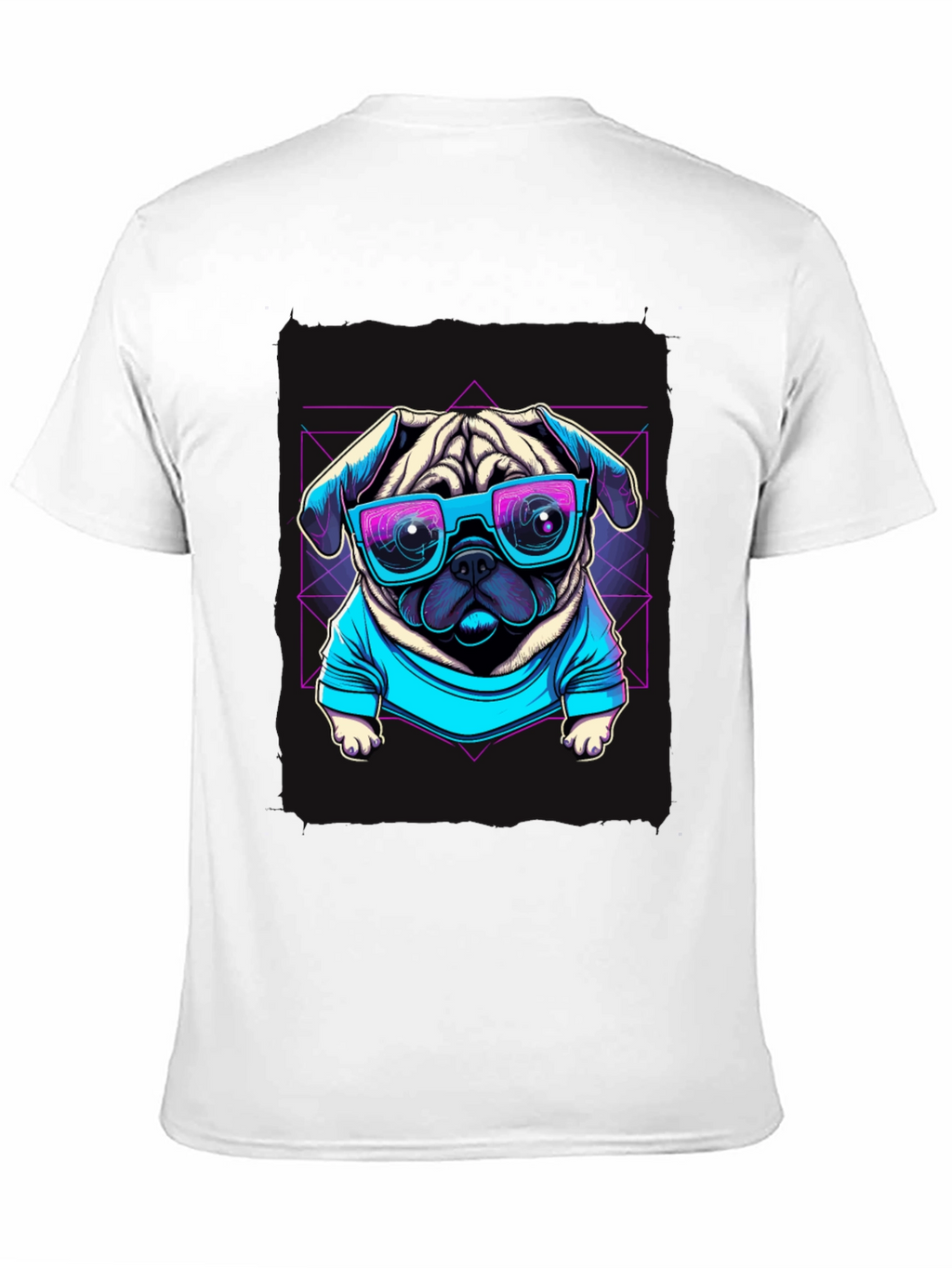 Cool Pug Graphic Tee - Retro Style