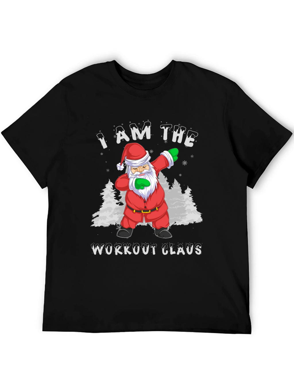 Workout Claus T-Shirt: Santa Dab Christmas Gym Tee