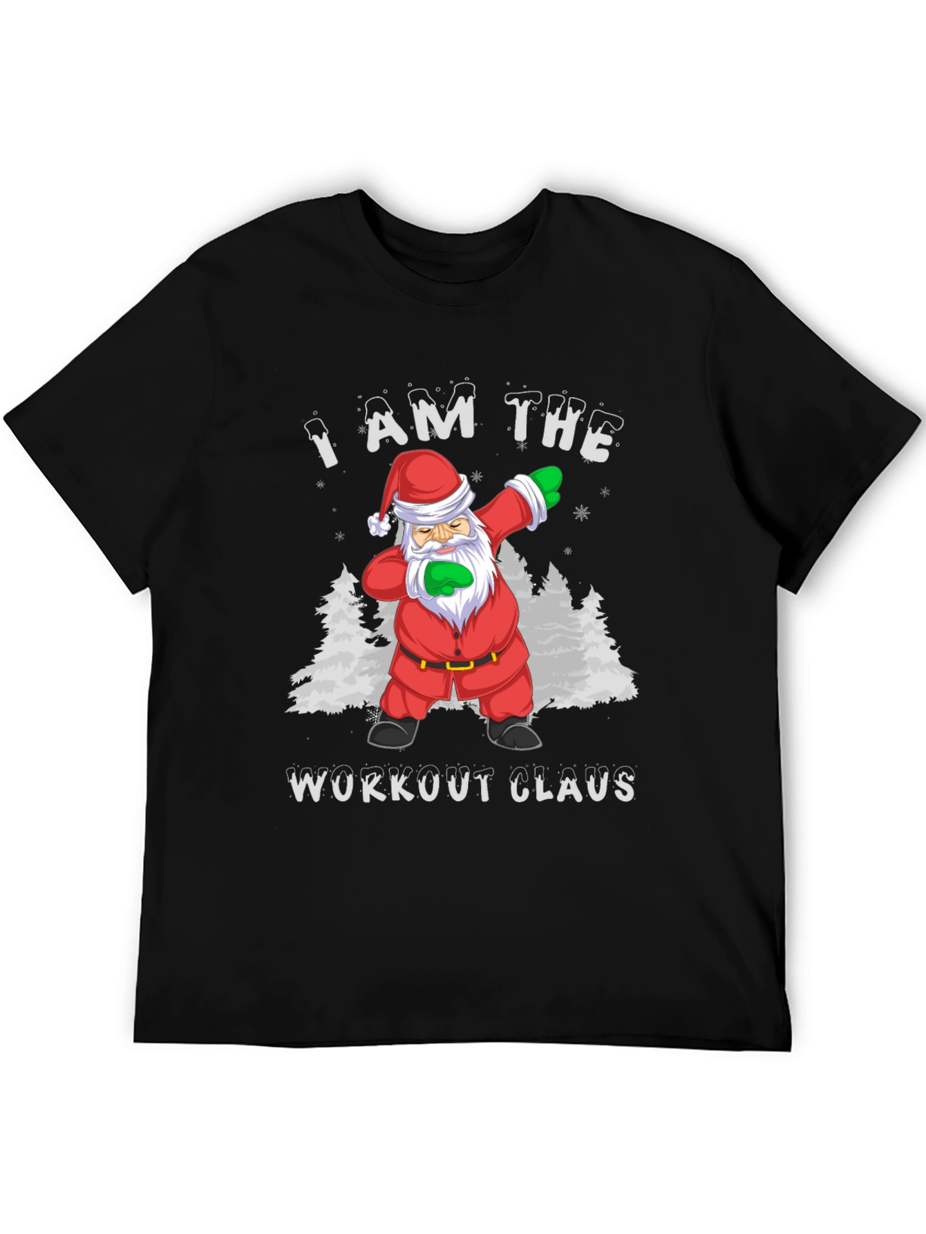 Workout Claus T-Shirt: Santa Dab Christmas Gym Tee