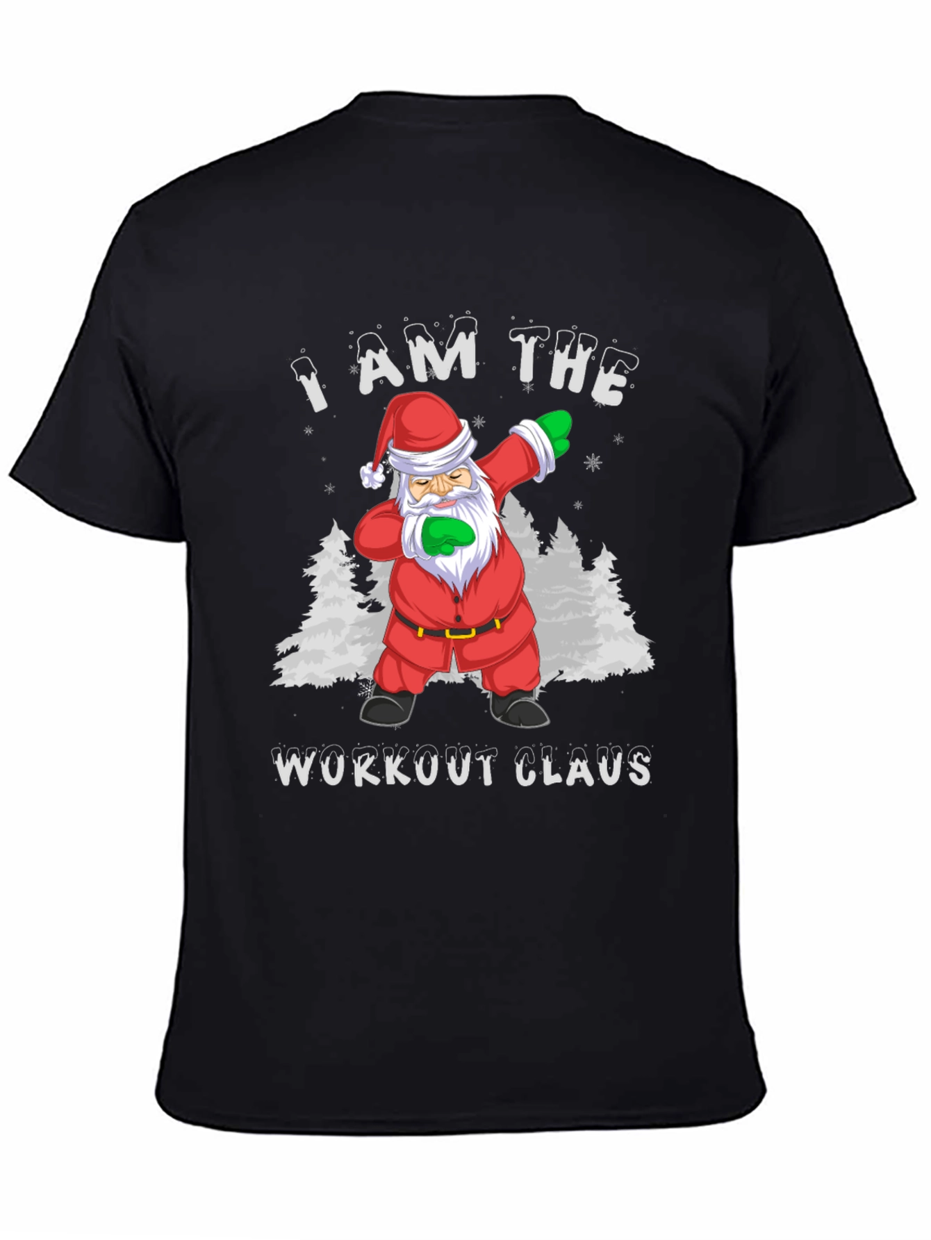 Workout Claus T-Shirt: Santa Dab Christmas Gym Tee