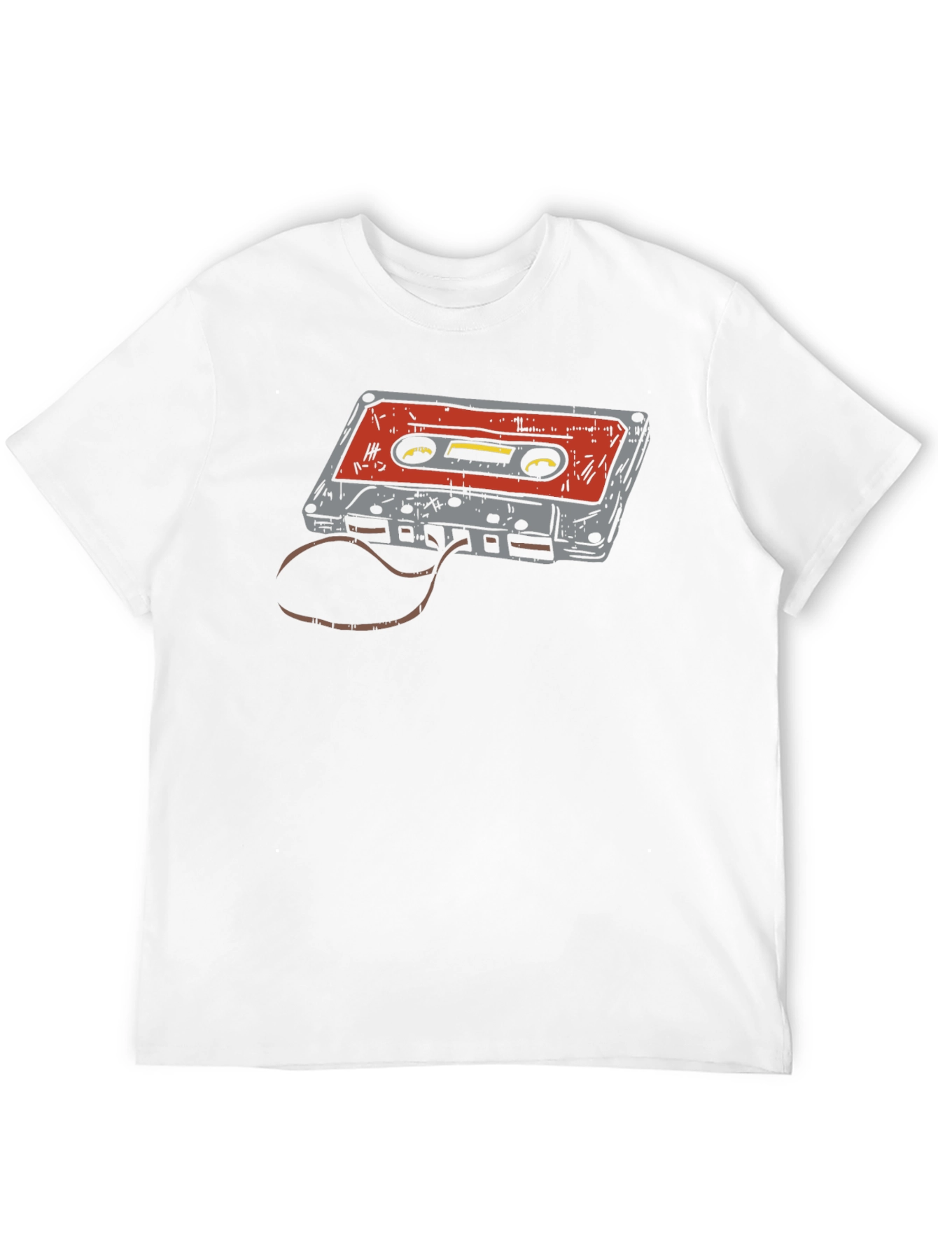 Retro Cassette Tape Graphic T-Shirt - Black