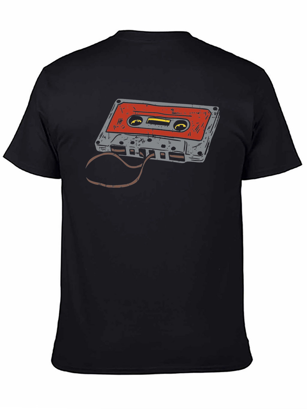 Retro Cassette Tape Graphic T-Shirt - Black