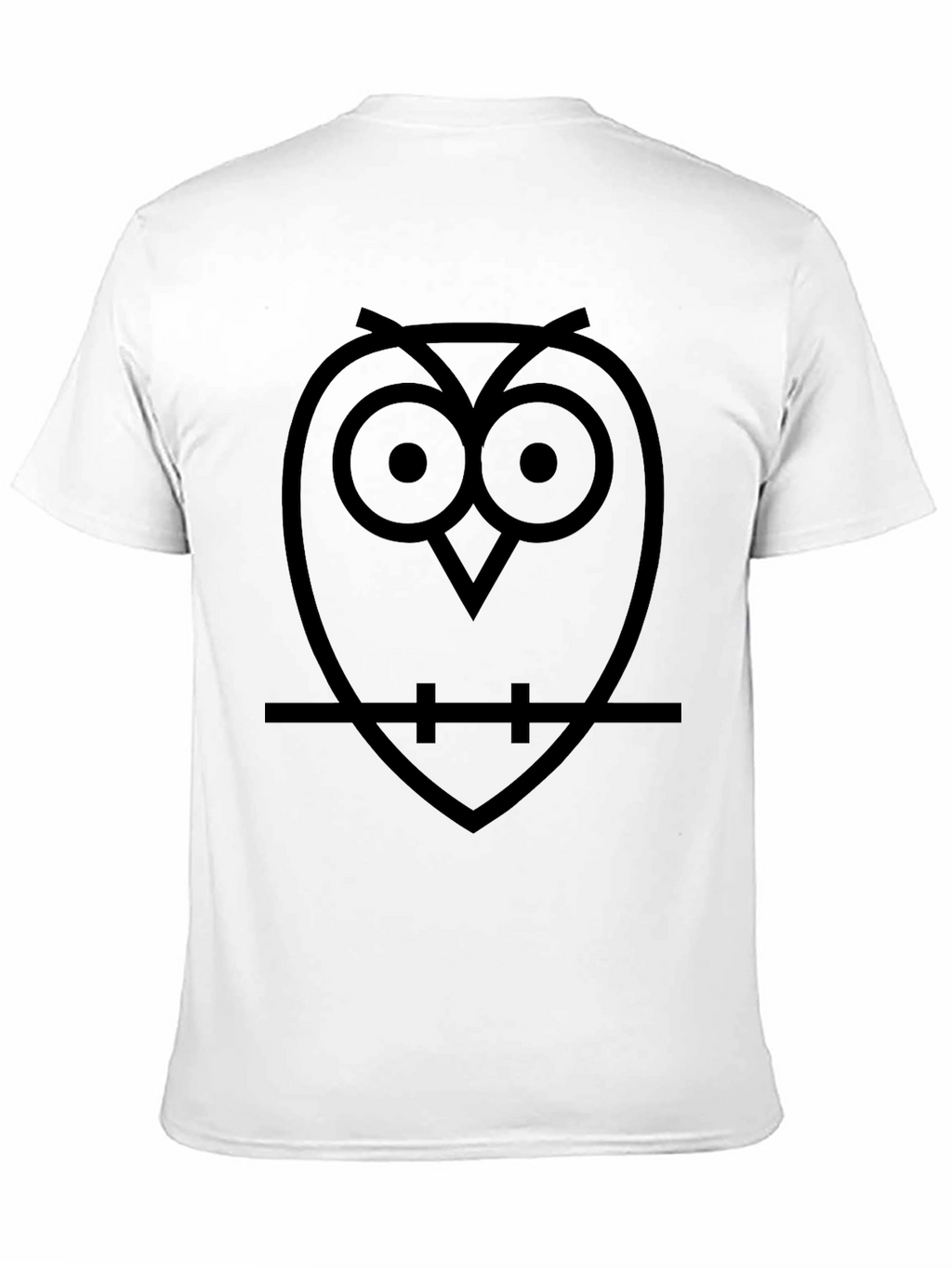 Minimalist Owl T-Shirt - Black Cotton Tee