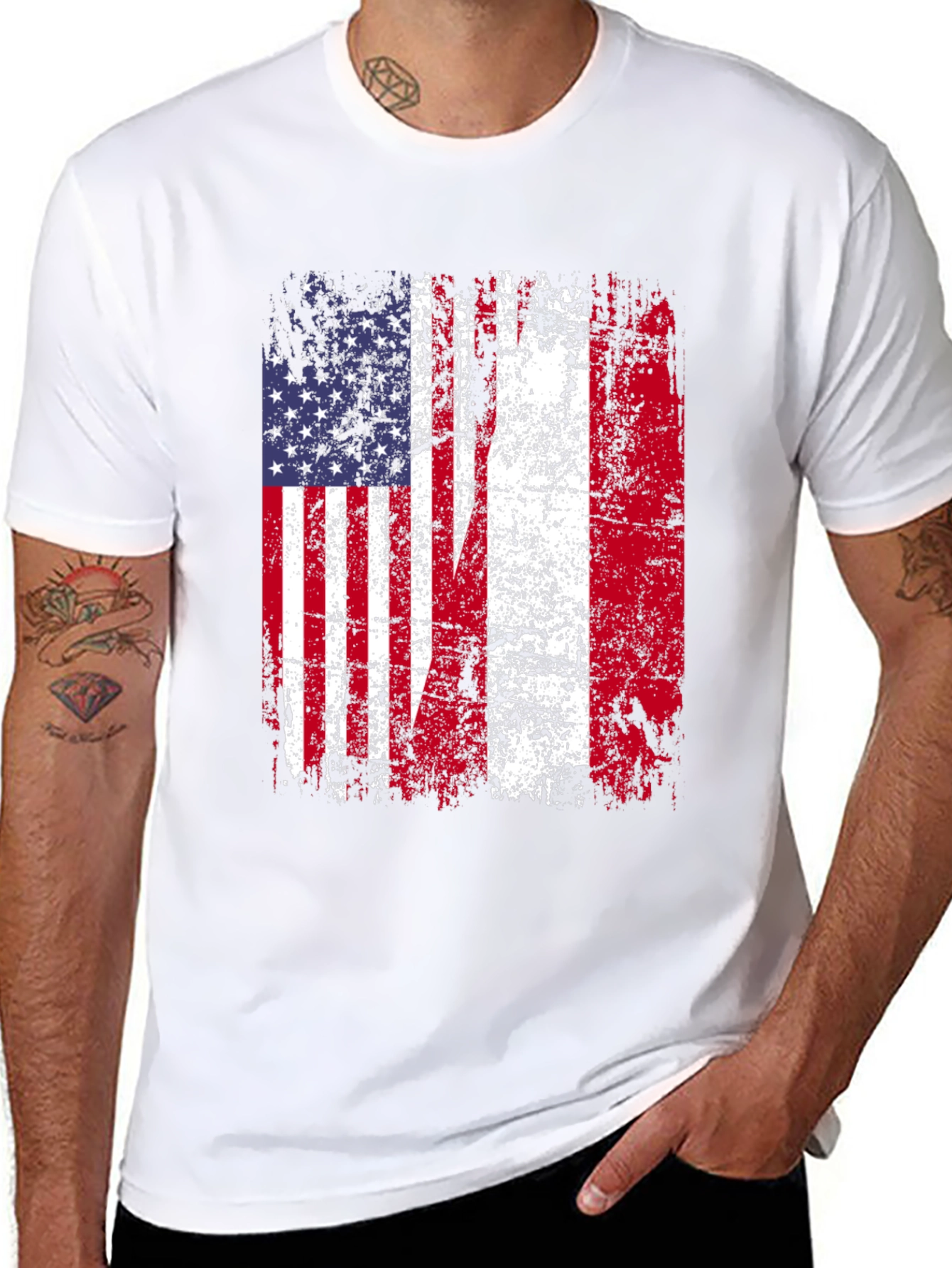 USA Flag Graphic T-Shirt - Patriotic American Pride