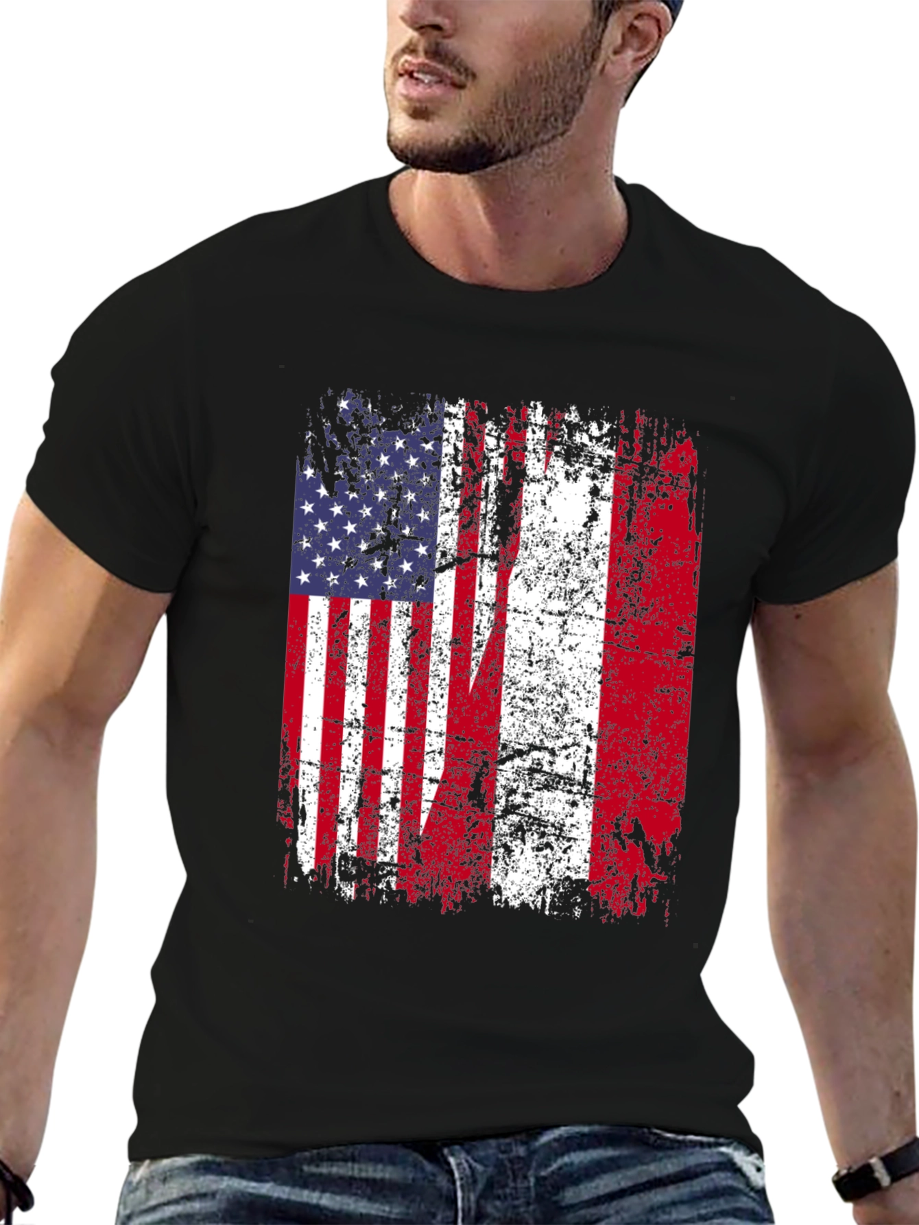 USA Flag Graphic T-Shirt - Patriotic American Pride