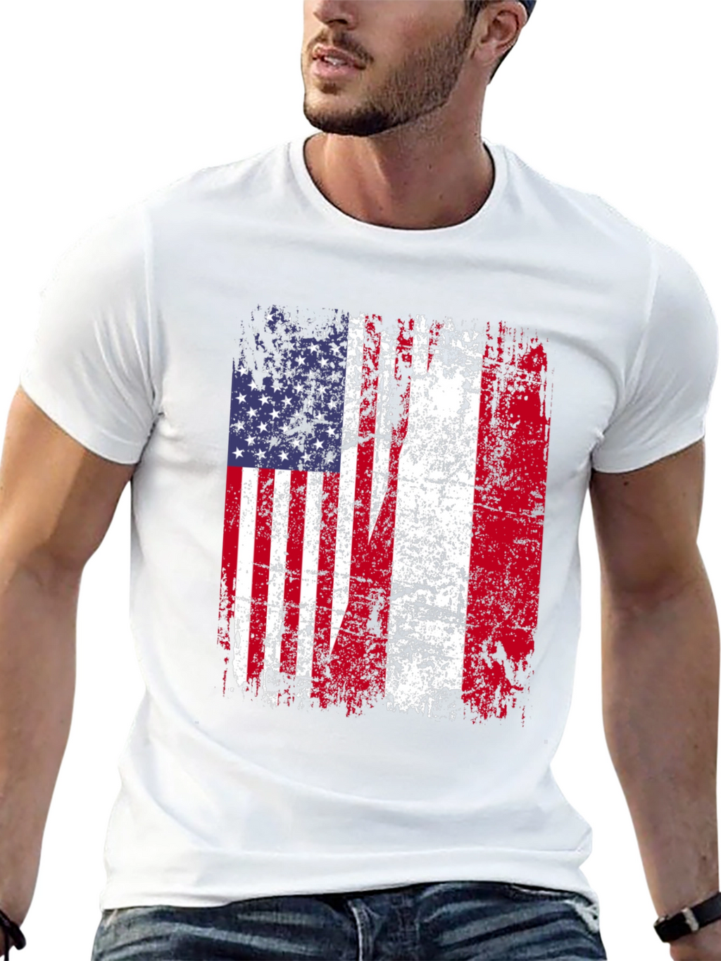 USA Flag Graphic T-Shirt - Patriotic American Pride