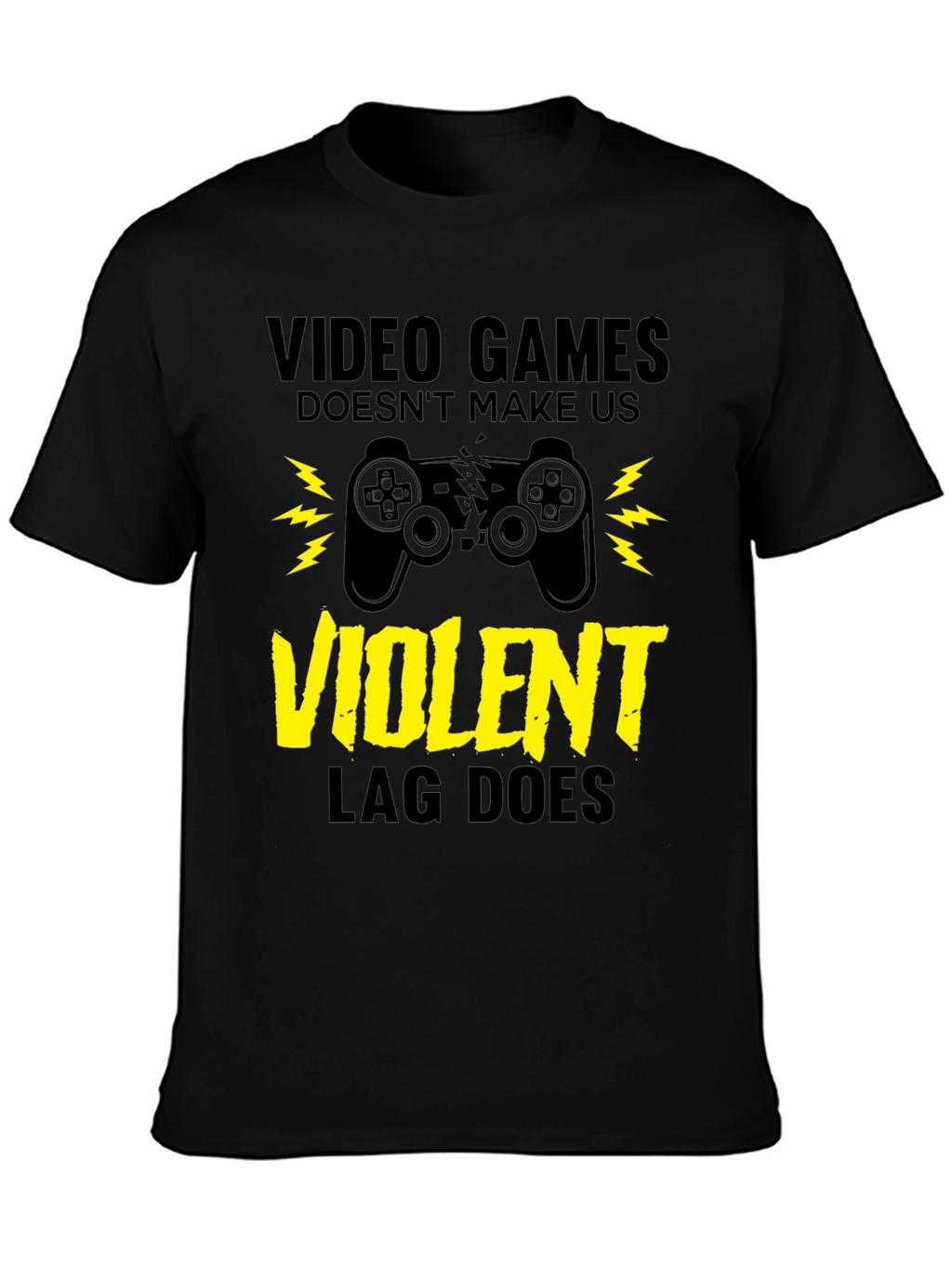 Video Games LAG Black T-Shirt