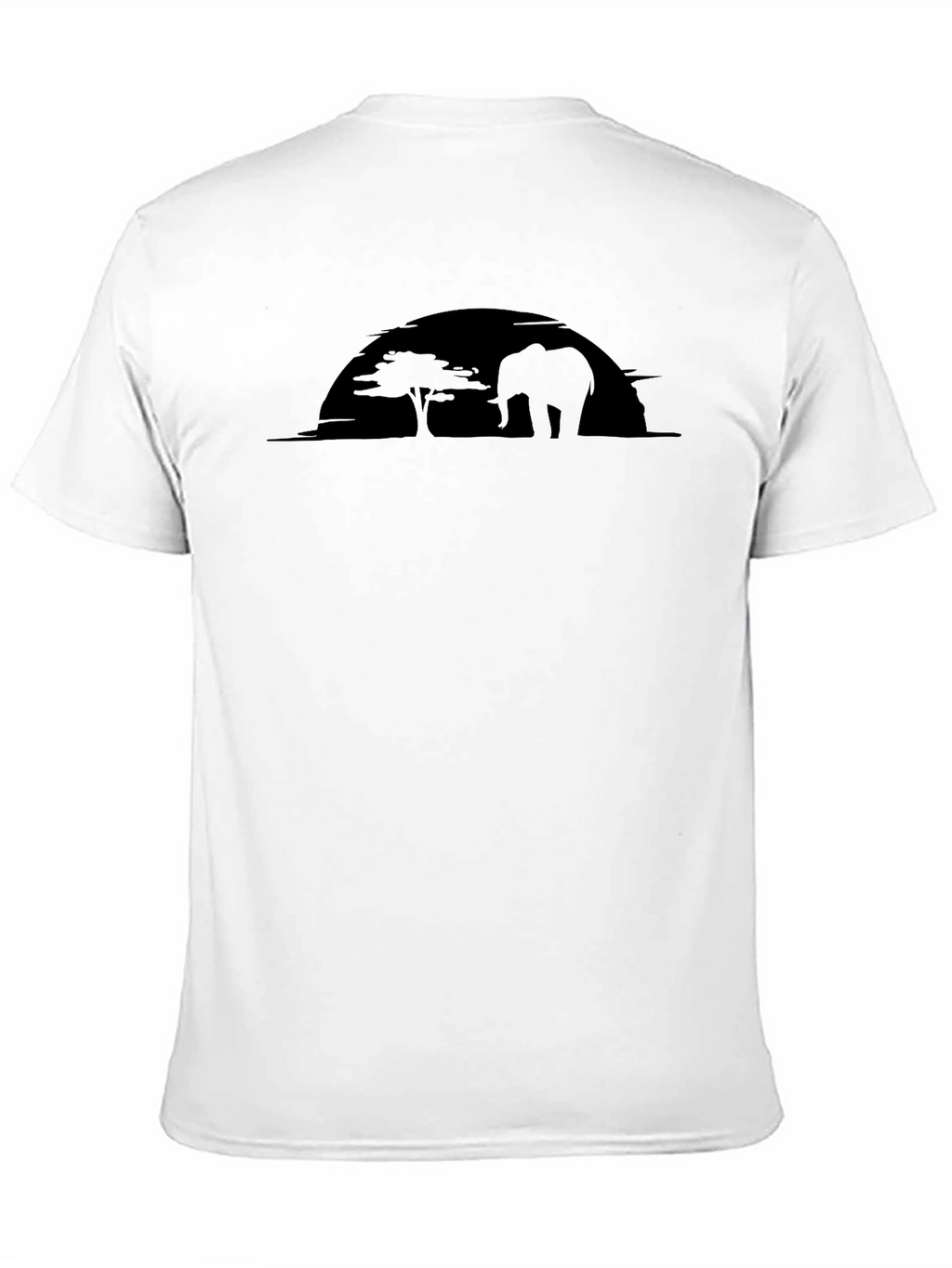 Safari Sunset Graphic Tee - Black Cotton