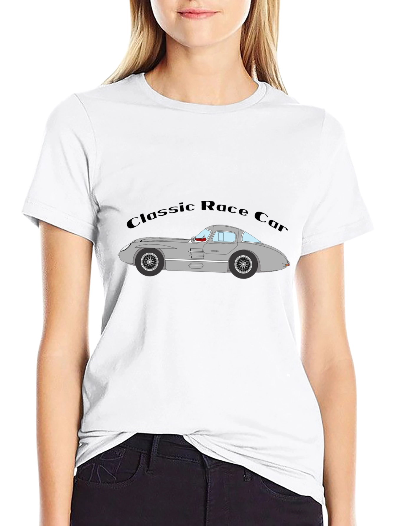 Classic Race Car Graphic T-Shirt - Retro Auto Style