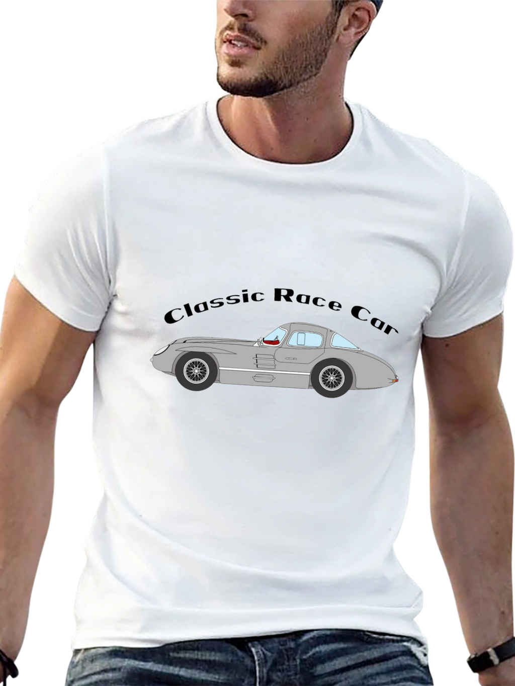Classic Race Car Graphic T-Shirt - Retro Auto Style