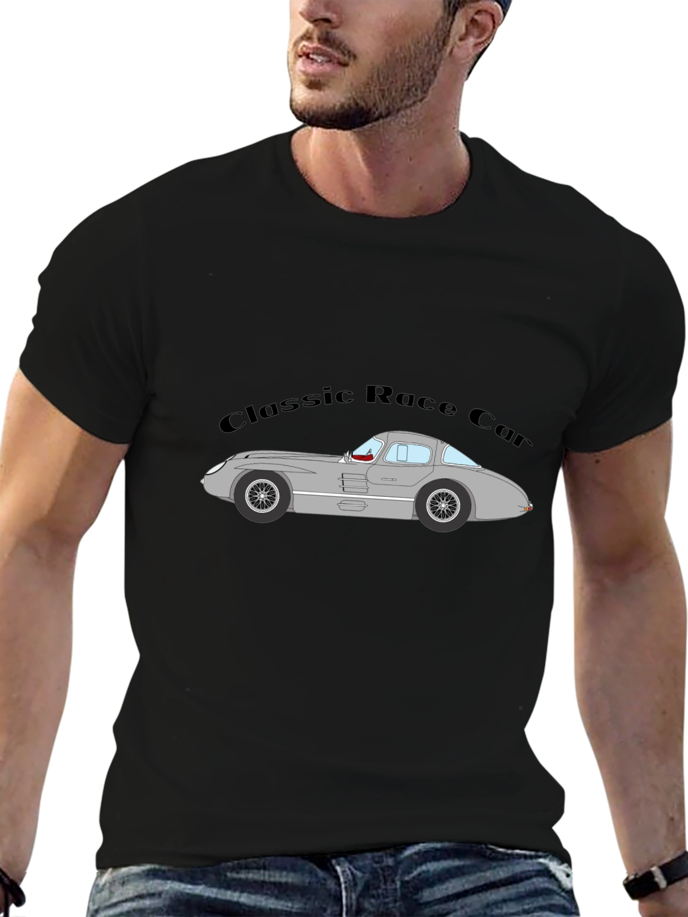 Classic Race Car Graphic T-Shirt - Retro Auto Style