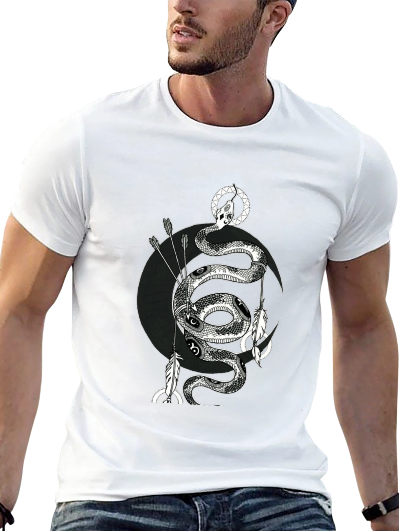 Serpent Moon Arrow T-Shirt - Black