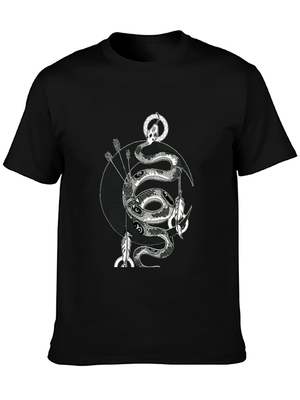 Serpent Moon Arrow T-Shirt - Black