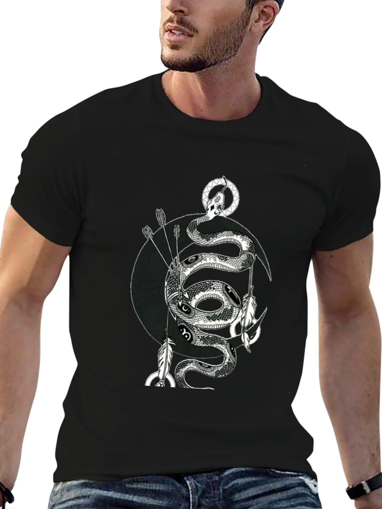 Serpent Moon Arrow T-Shirt - Black