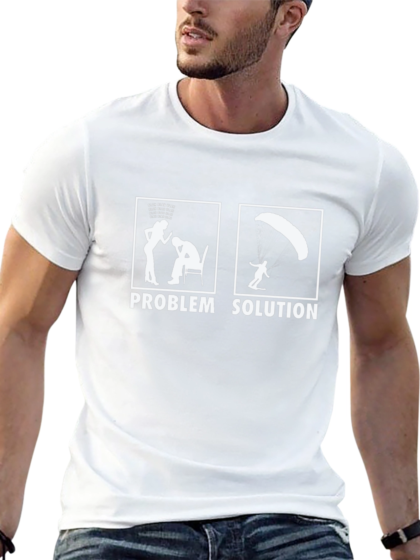 Problem Solution Paragliding Graphic T-Shirt