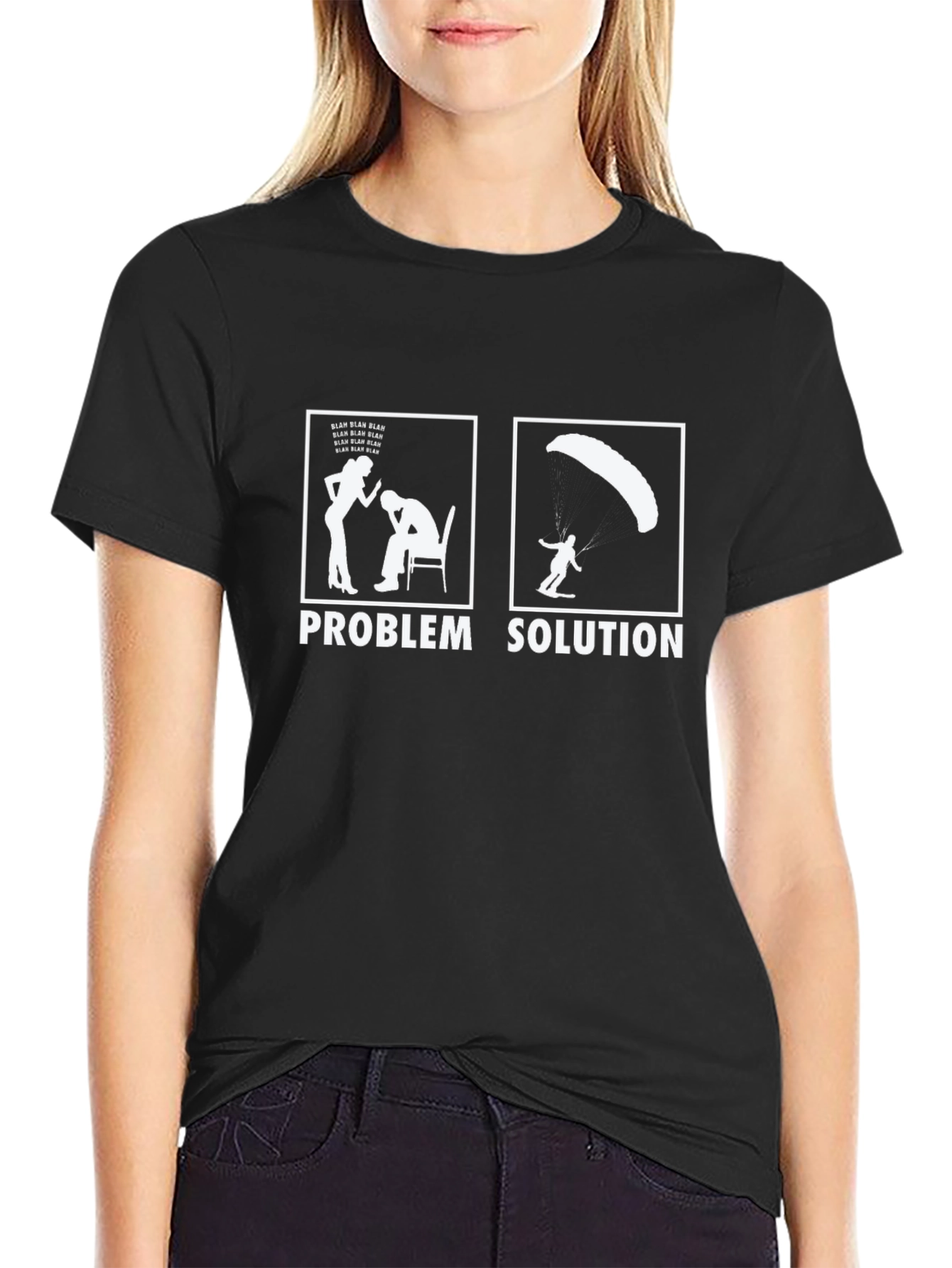 Problem Solution Paragliding Graphic T-Shirt