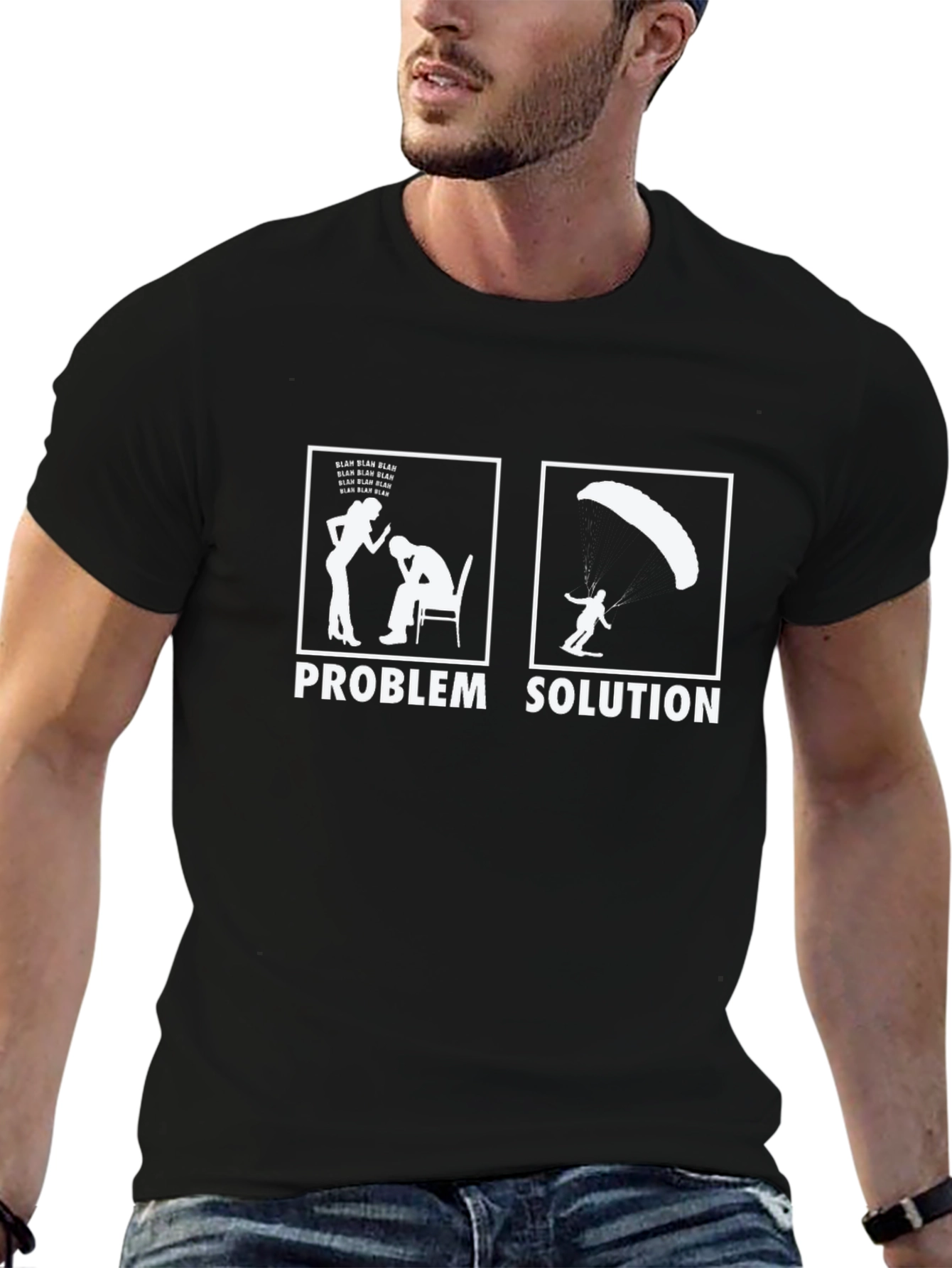 Problem Solution Paragliding Graphic T-Shirt