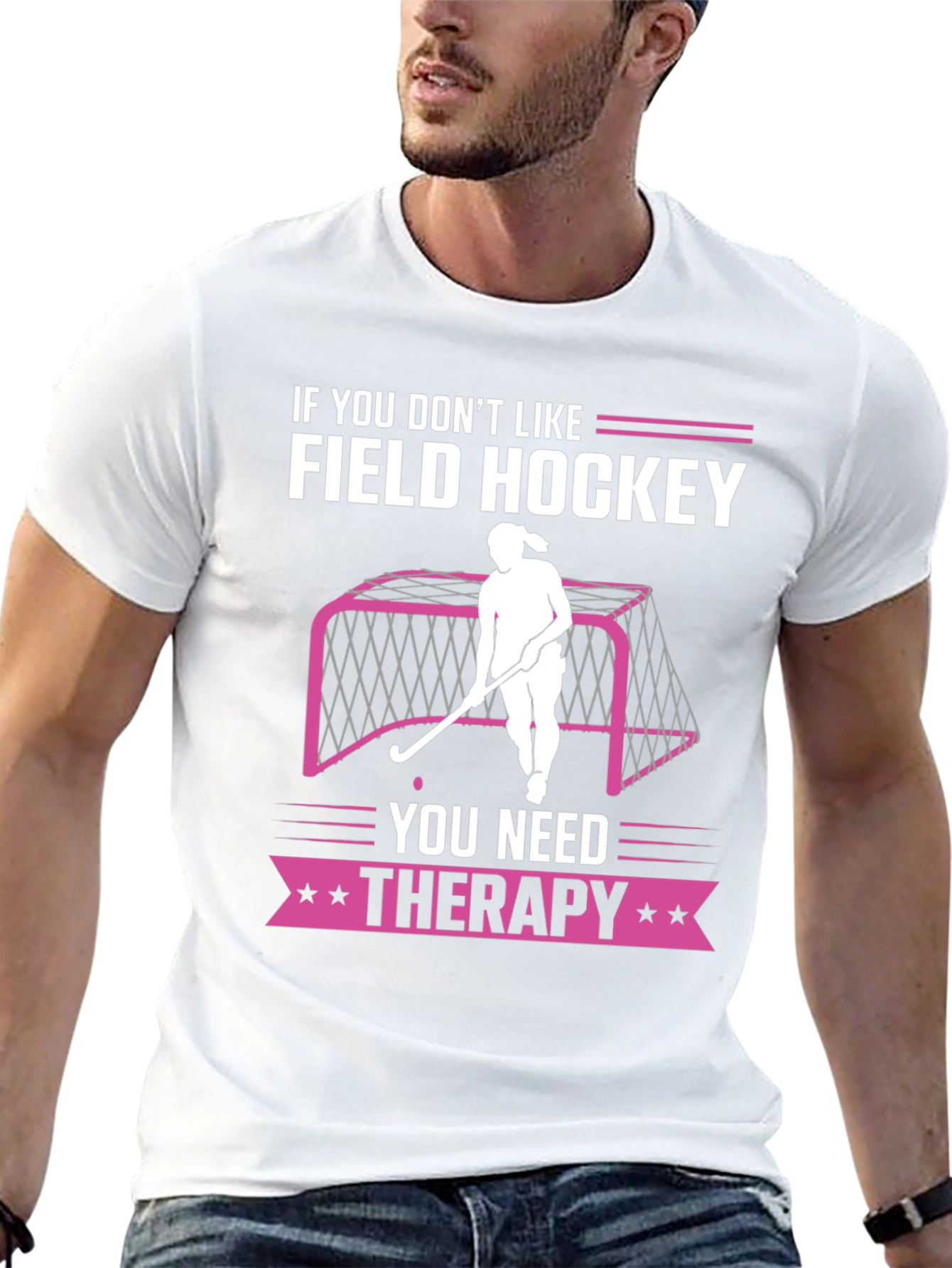 Funny Field Hockey Therapy T-Shirt